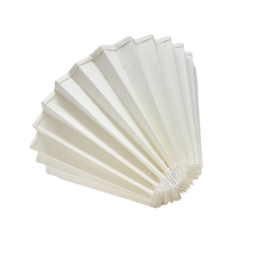 Pleated Lampshade Linen Natural Flat Bottom Pendant Light