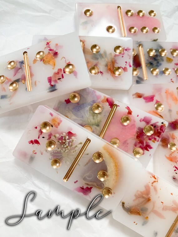 Custom Resin Domino Sets Double Six Dominos Gift Ideas Etsy