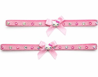 Hello Kitty lichtroze doorschijnende bodysuit met jarretels