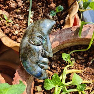 Labradorite Moon|Labradorite Sun|Stone Planets|Magic Stones|Carved Crystals|Qwirky Gifts|Reiki and Healing|Stone Cabochons|Fire Crystals