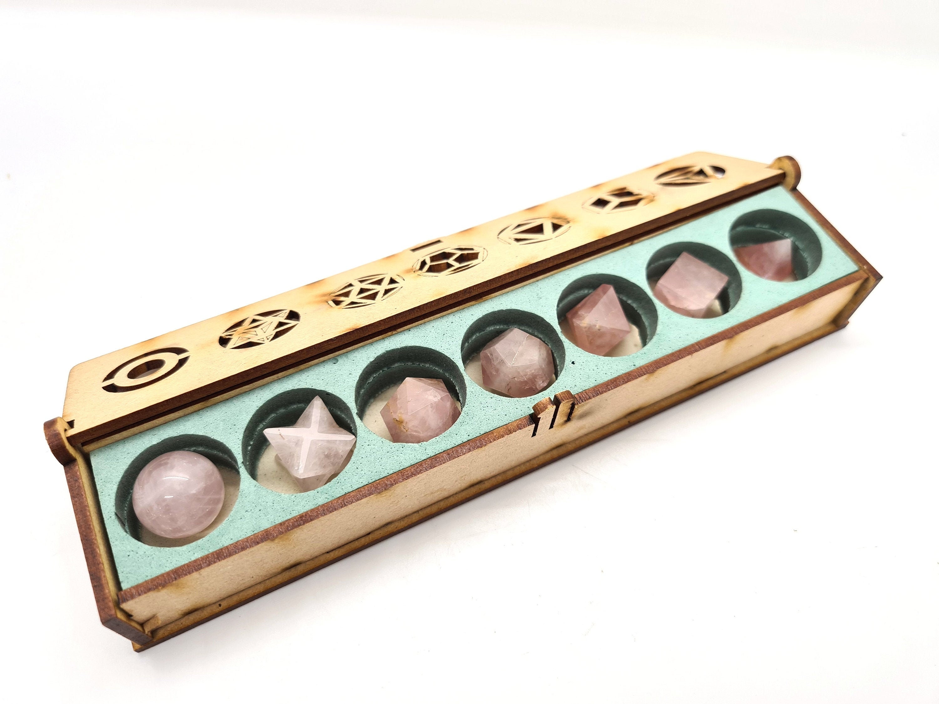 Rose Quartz Sacred Geometry Set (15mm)