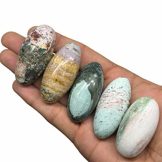 Unicorn Jasper Palm Stone & Shiva Lingam