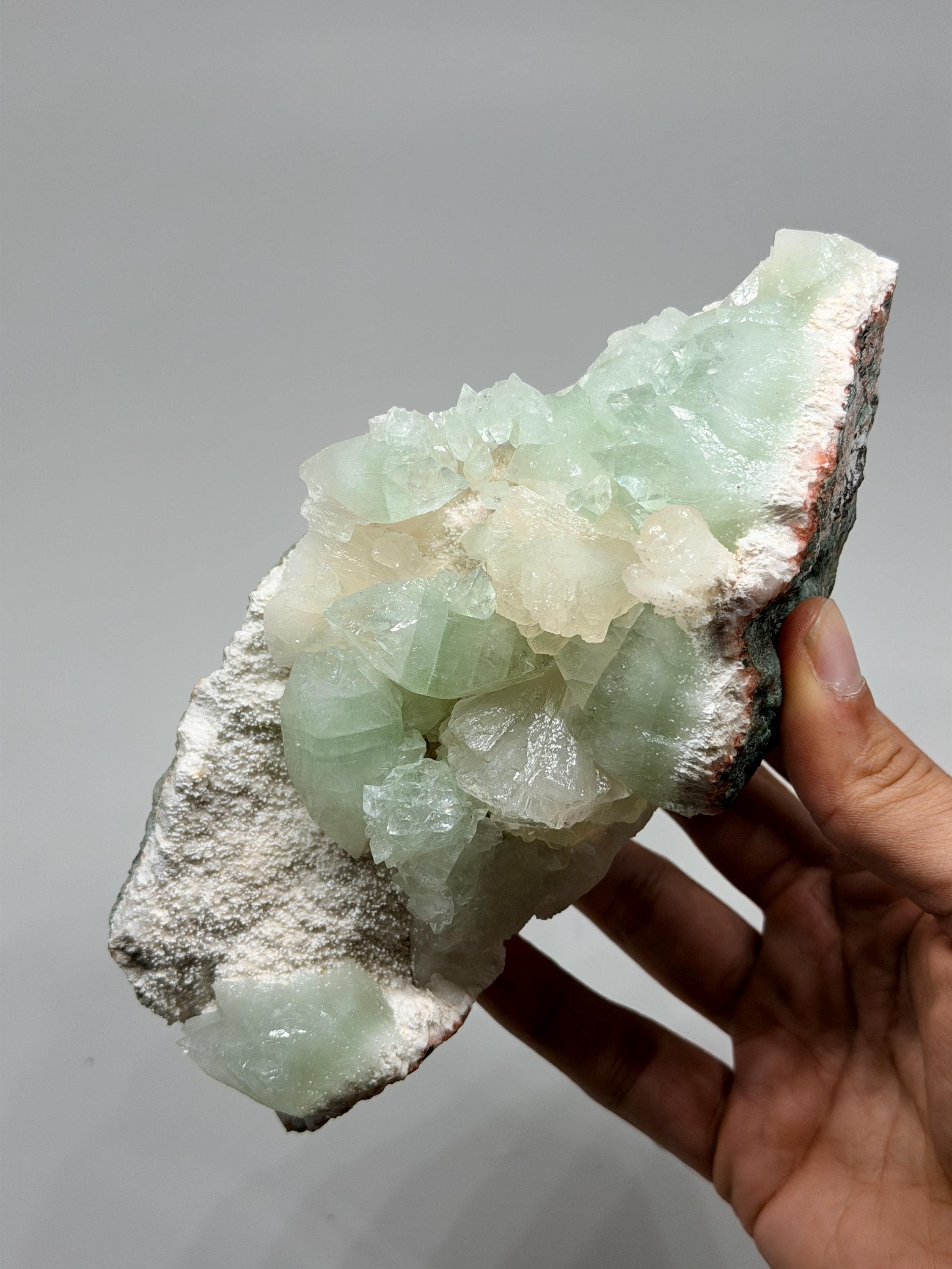 Green Apophyllite with Stilbite Specimen No. 4