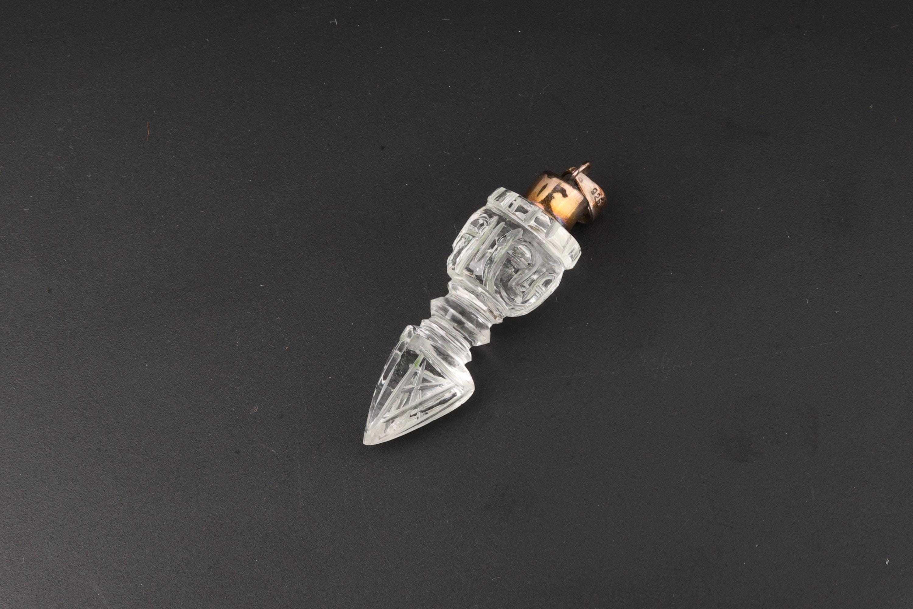 Clear Quartz Tibetan Dorje Pendulum Pendant