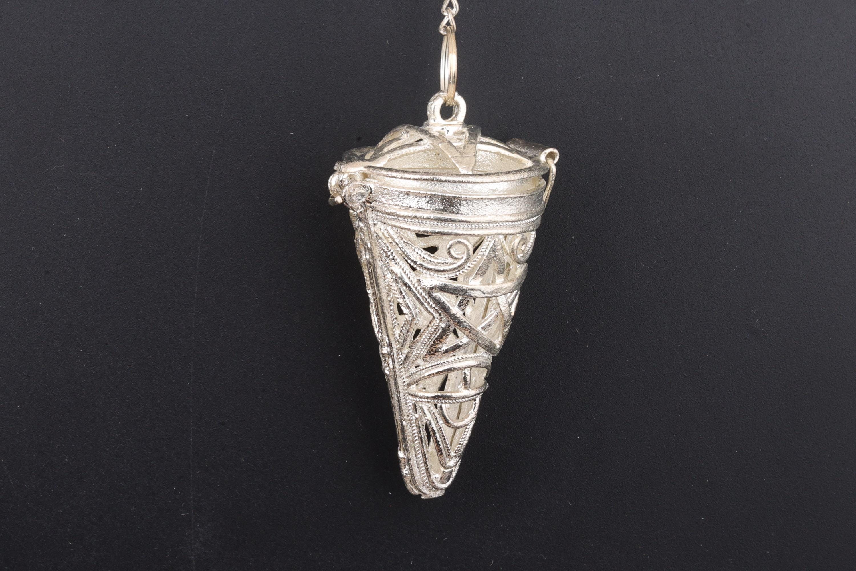 Ornate Silver-Tone Filigree Locket
