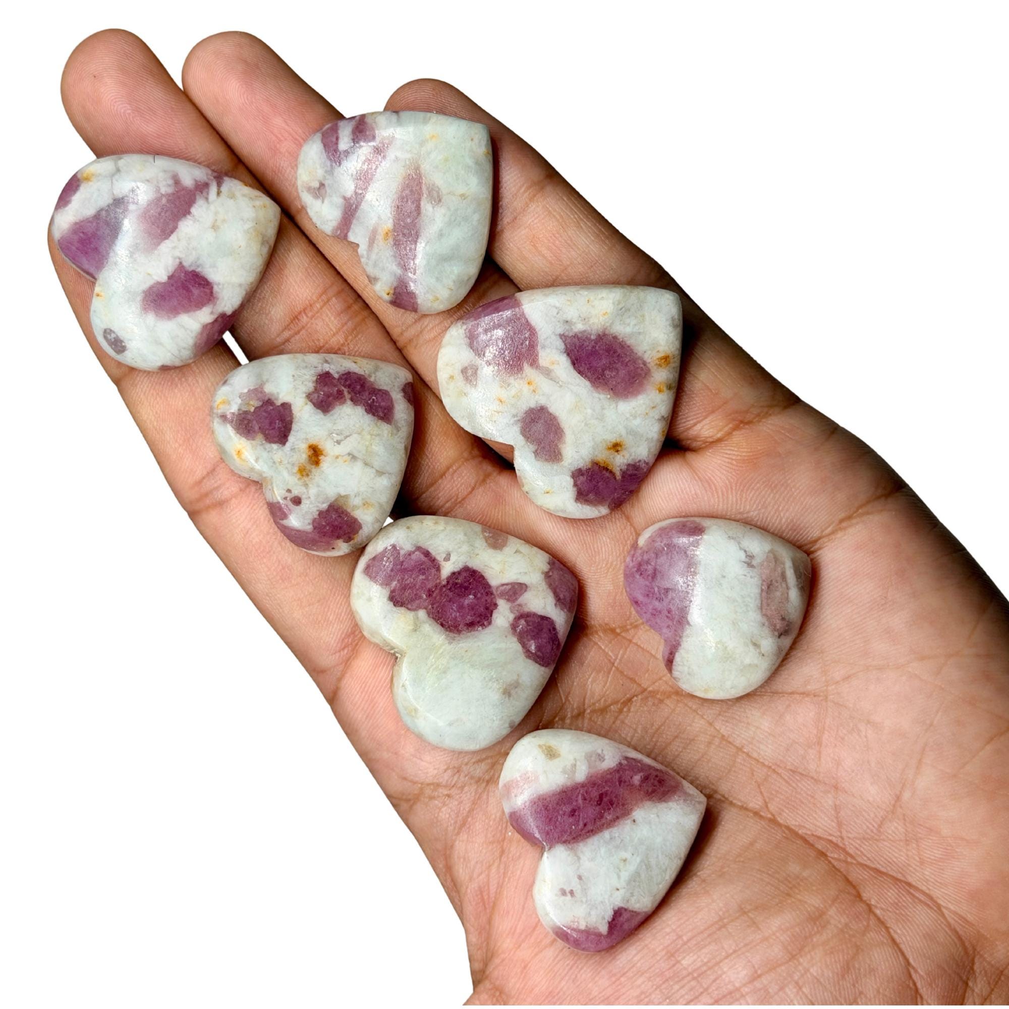 Pink Tourmaline in Quartz Heart