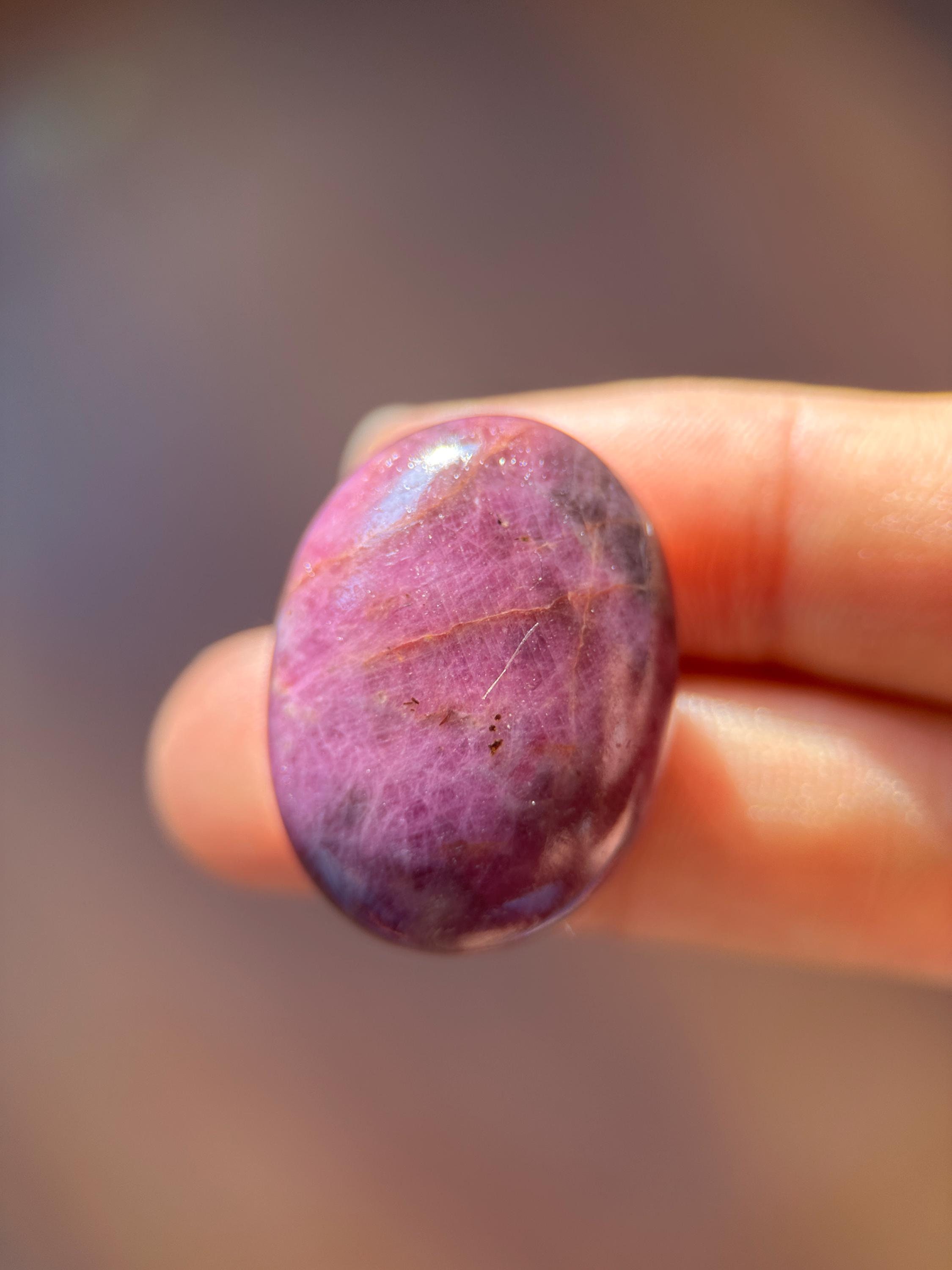 Deep Red Ruby Palmstone