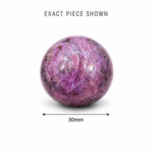 30mm 60g | Ruby Sphere - Deep Purple-Red with Natural Inclusions