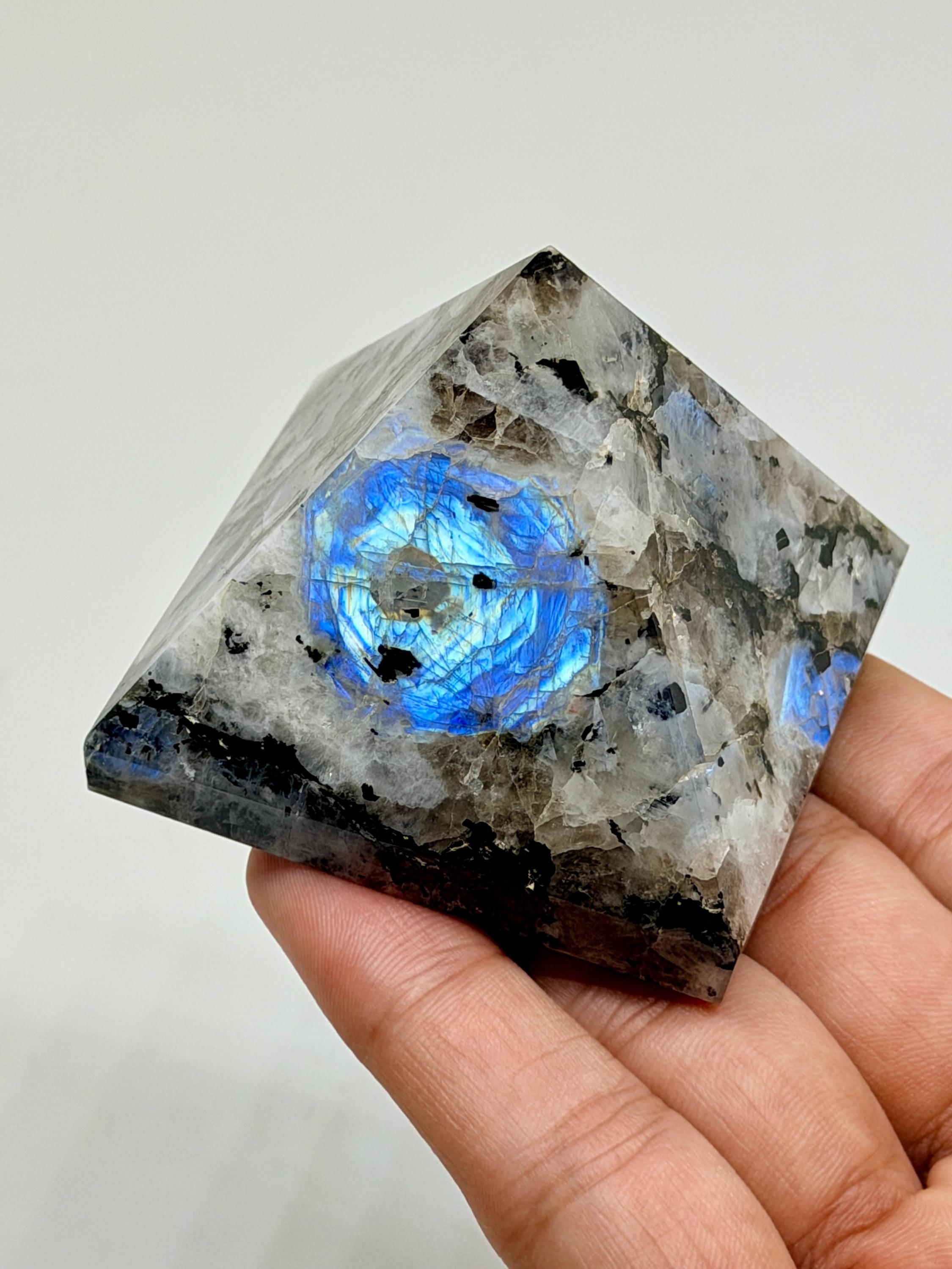 Rainbow Moonstone Pyramid