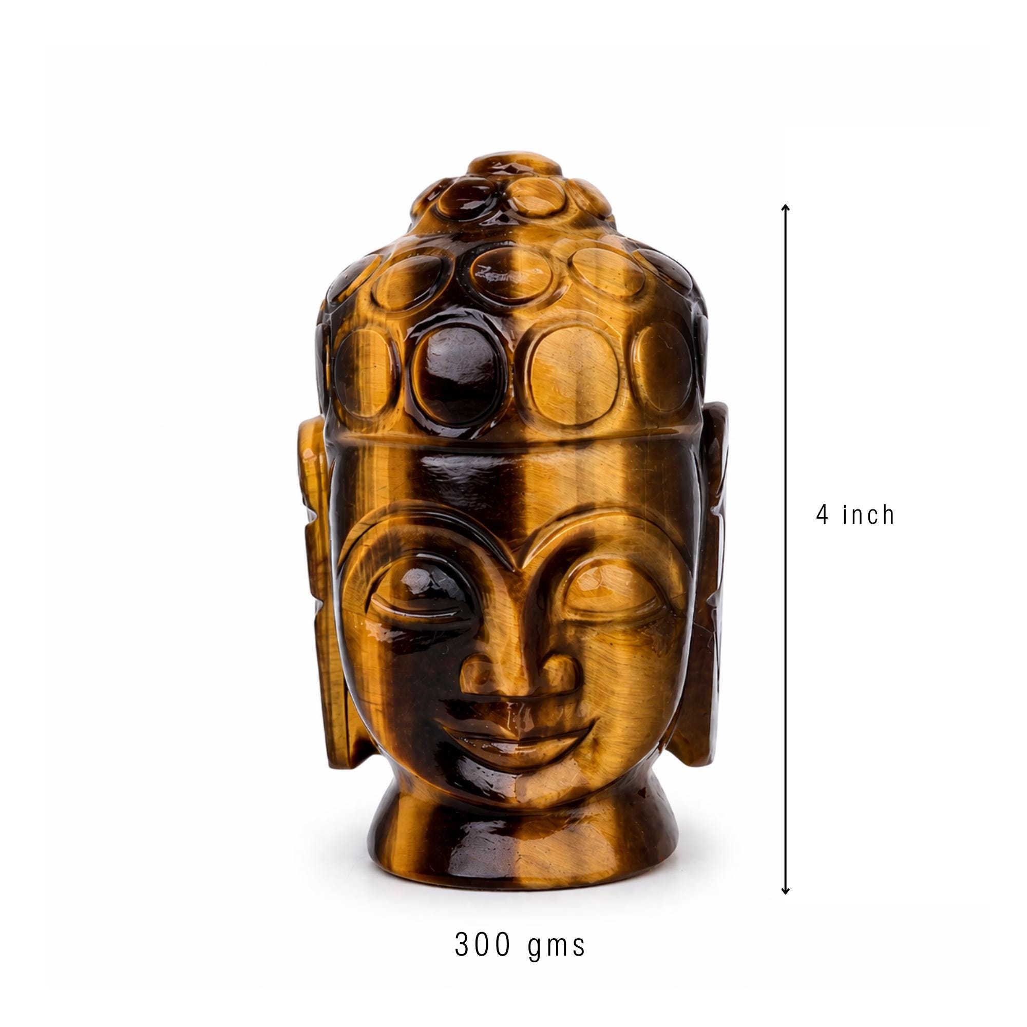 Tigers Eye Buddha Head