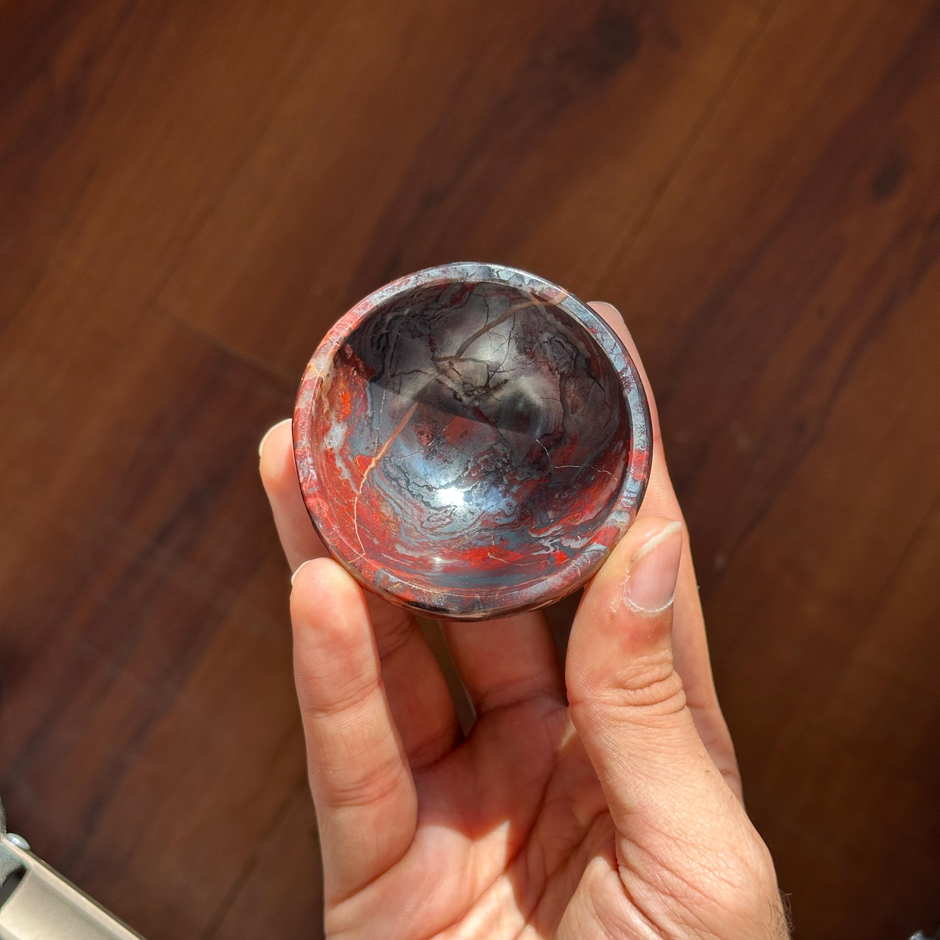 Hand-Carved Jaspilite Bowl