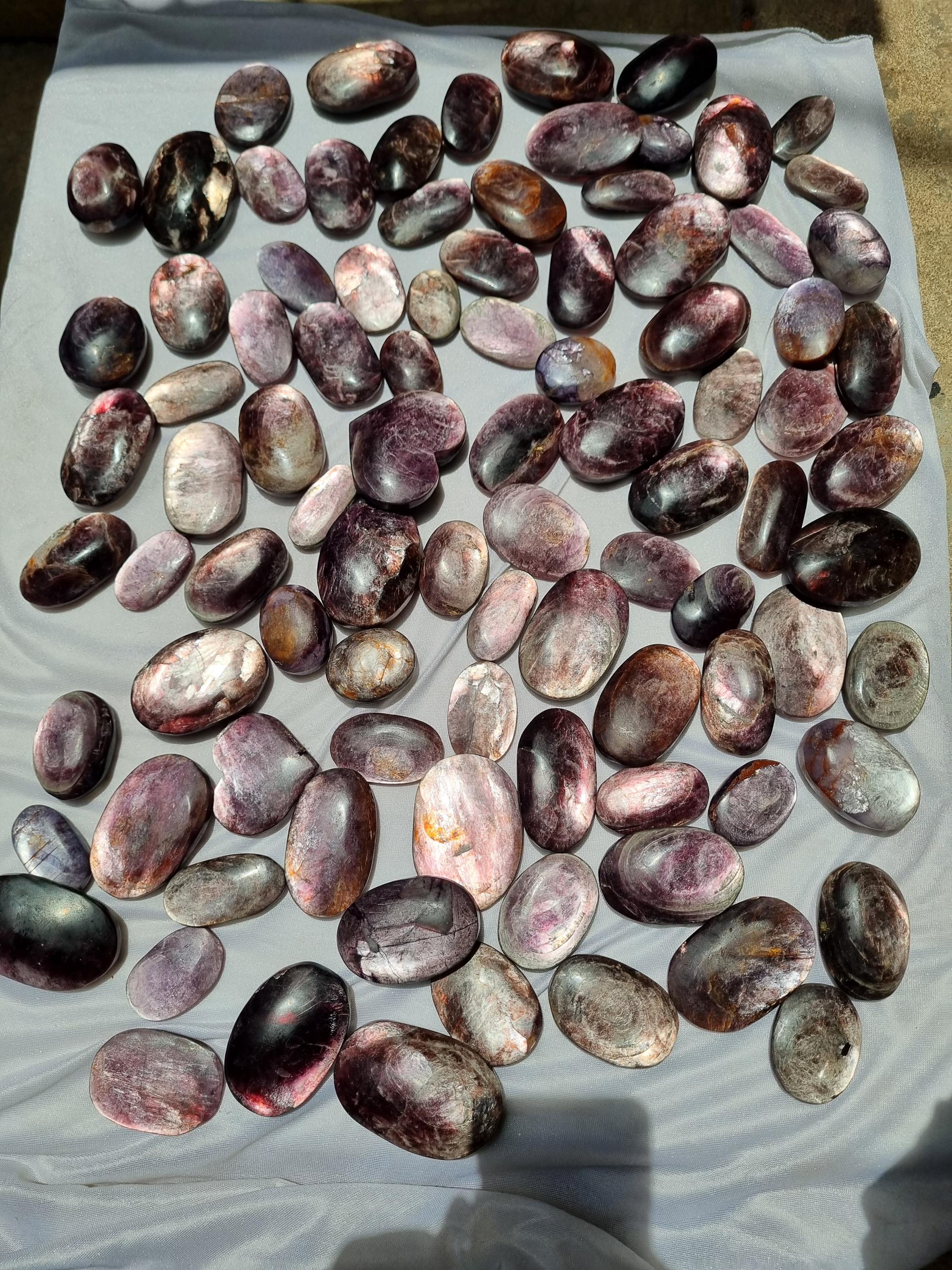 Bulk AAA Gem Lepidolite Mix: Crystal Shop Stones (1kg, 12-20 Pieces)