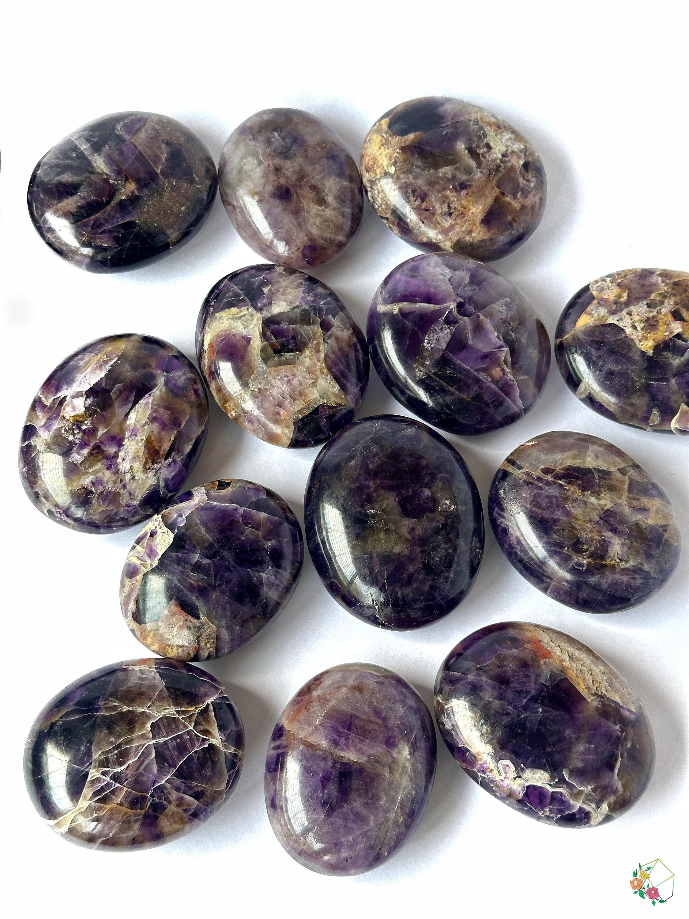 Chevron Amethyst Palmstone