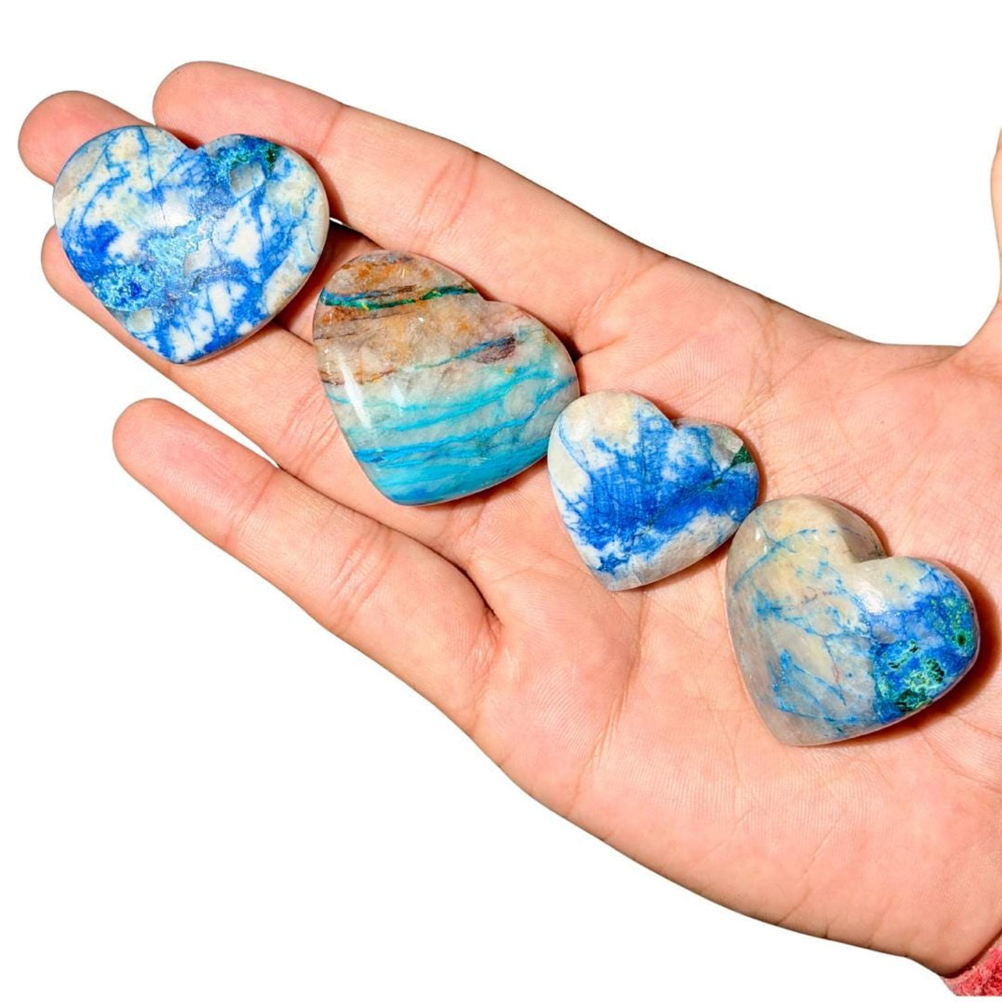 Azurite Shattuckite Hearts