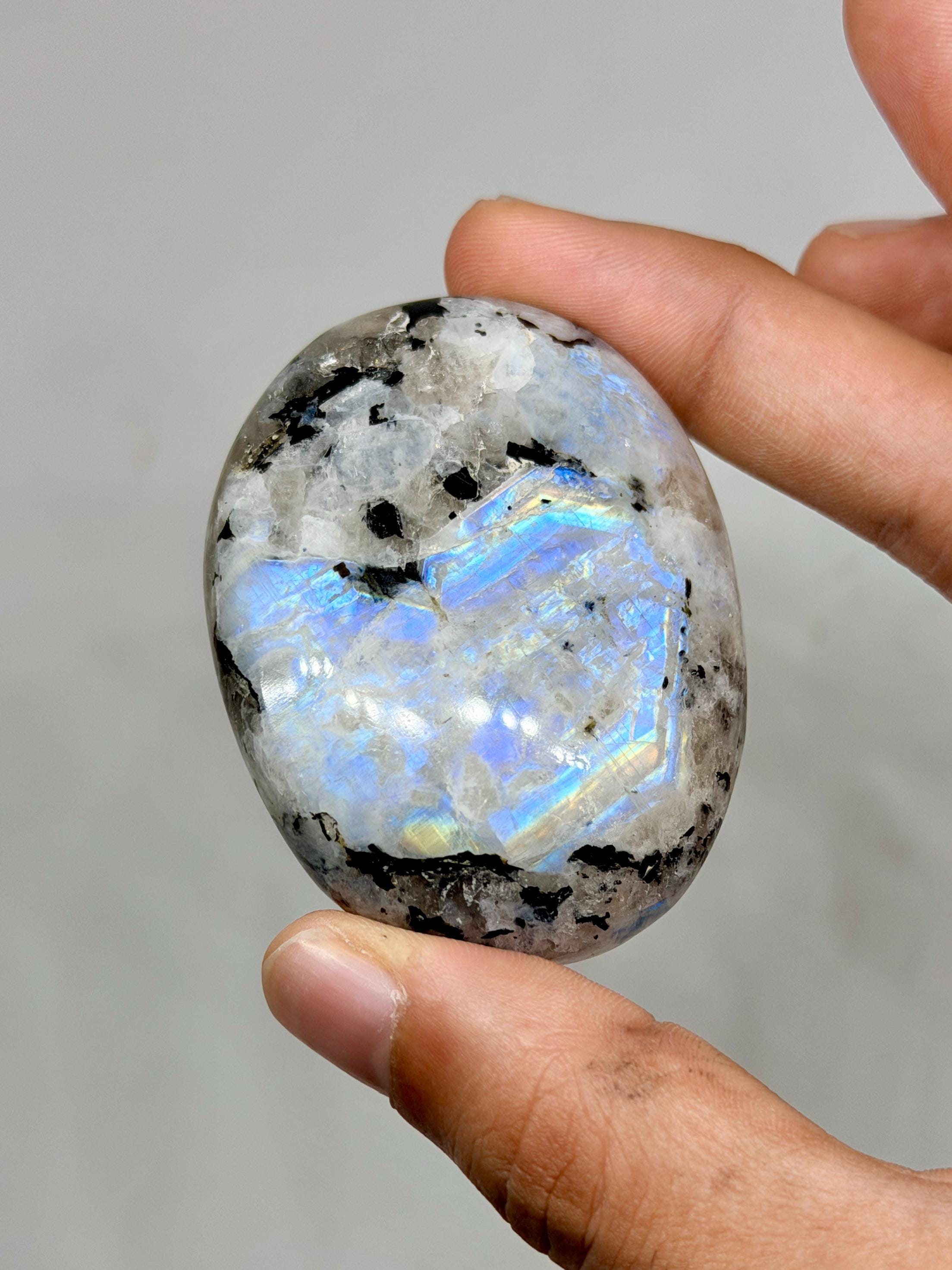 Rainbow Moonstone Palmstone #2