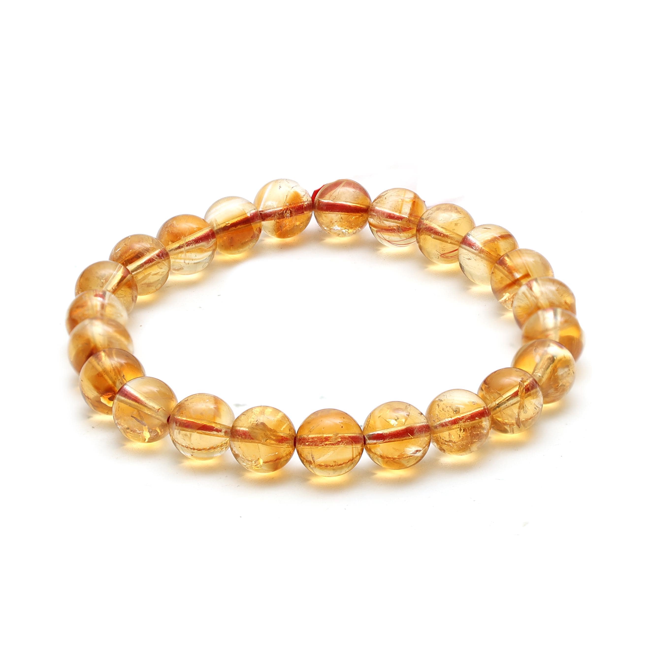 Citrine Bracelet: Translucent Golden Crystalline Stretch Bracelet