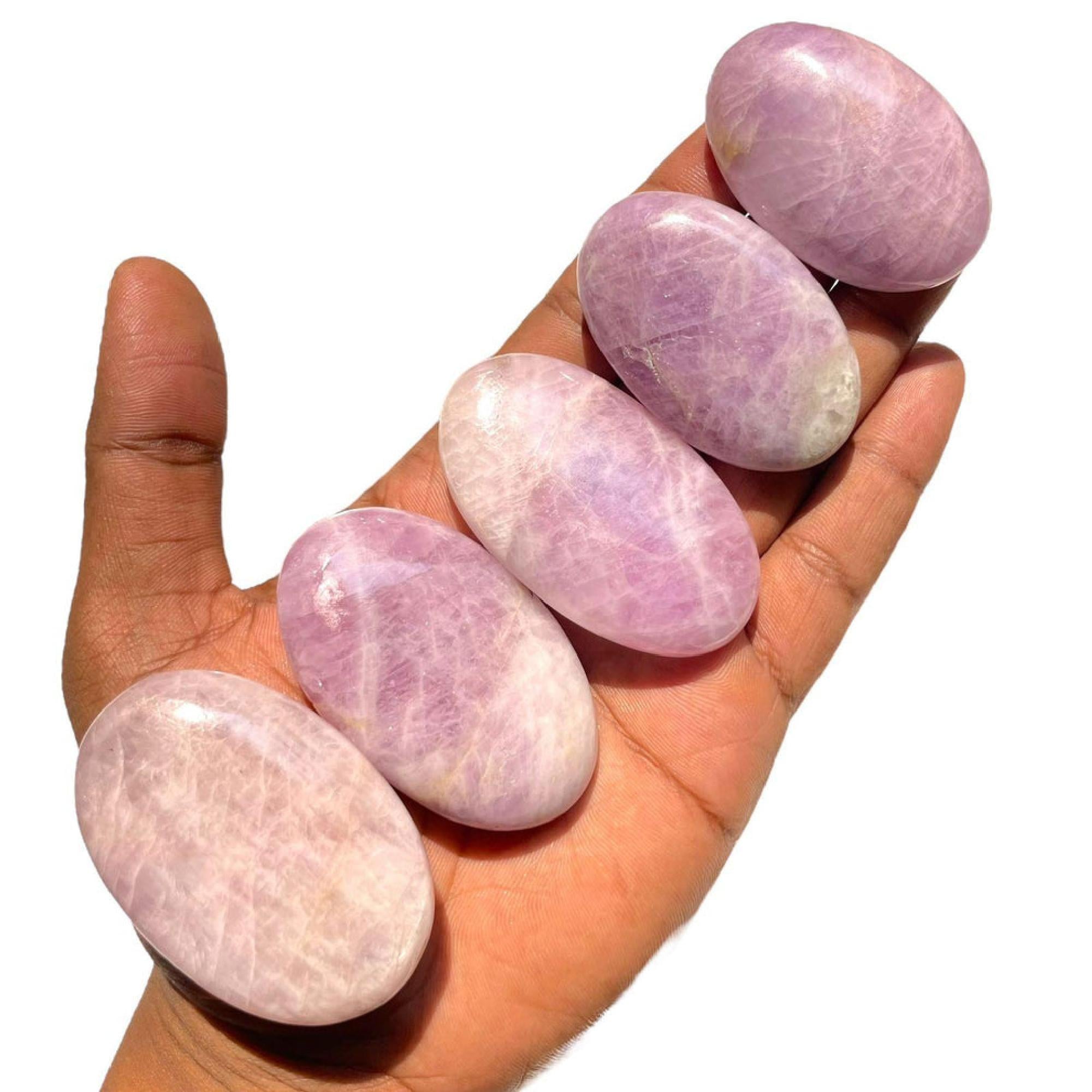 Bulk Polished AAA Kunzite Palmstones