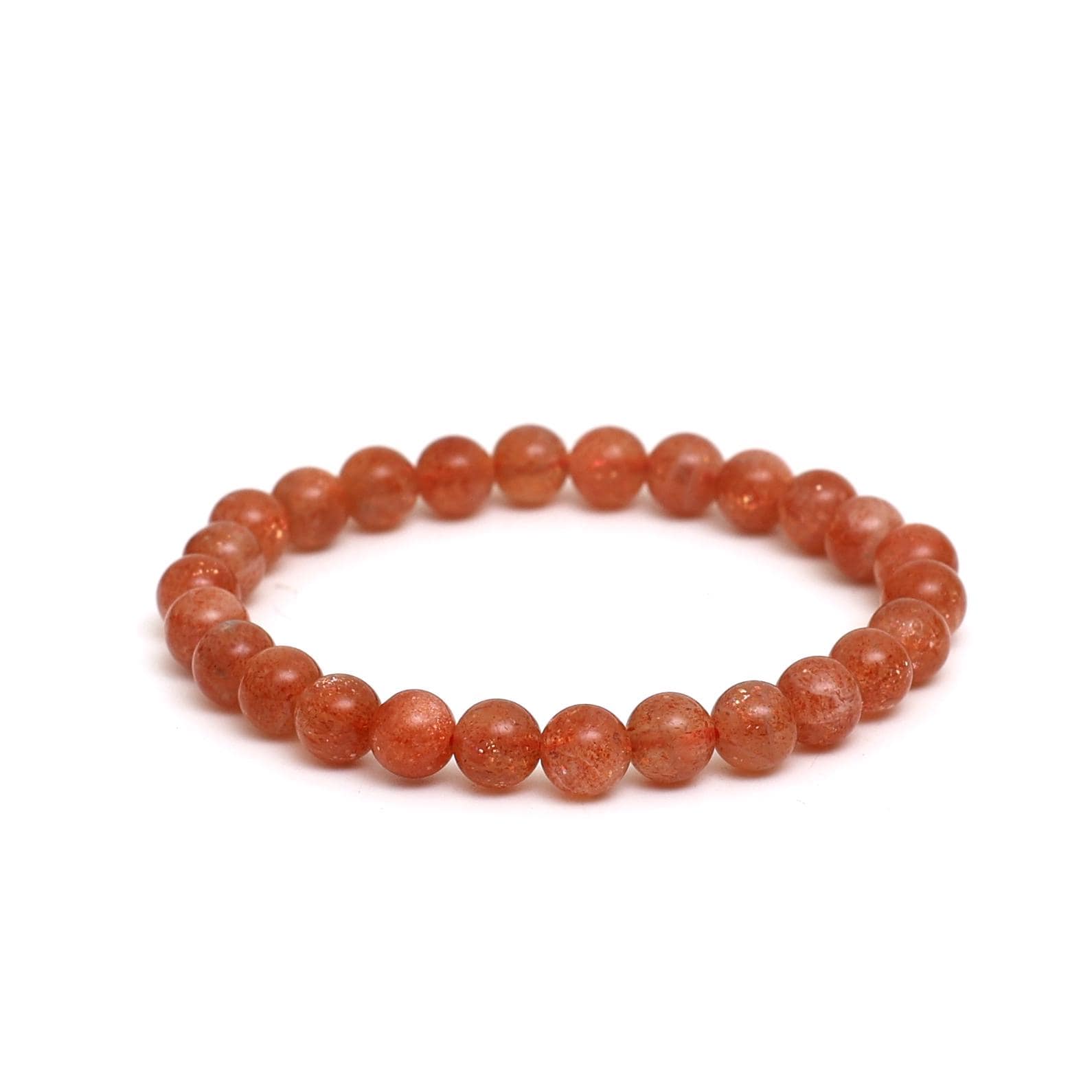 AAA Confetti Sunstone Bracelet 8mm • Natural Sparkling Crystal • Unisex Healing Jewelry