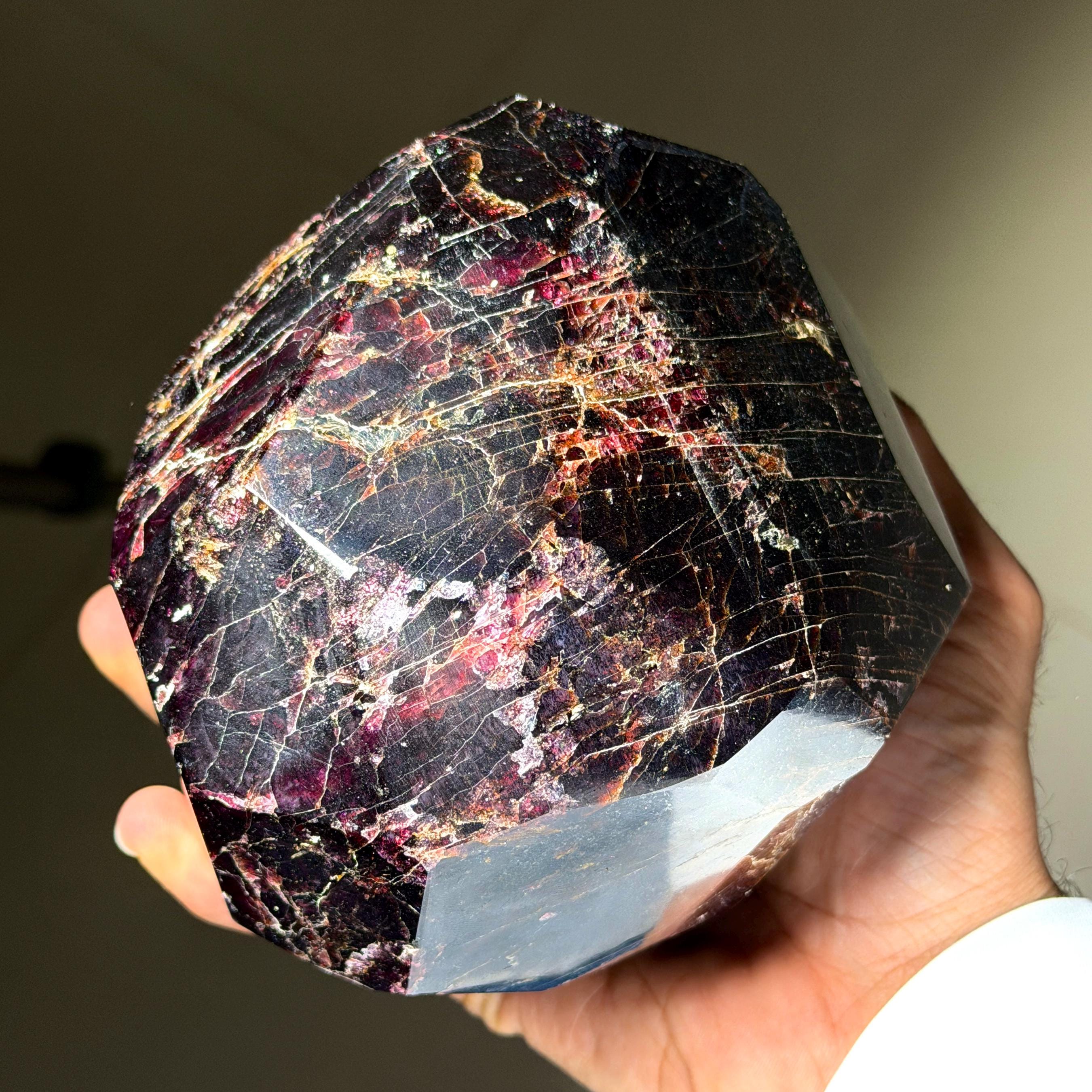 Rhodolite Garnet Dodecahedron