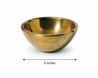 5 cm pyritskål | Mini offergåva i naturlig gyllene pyrit