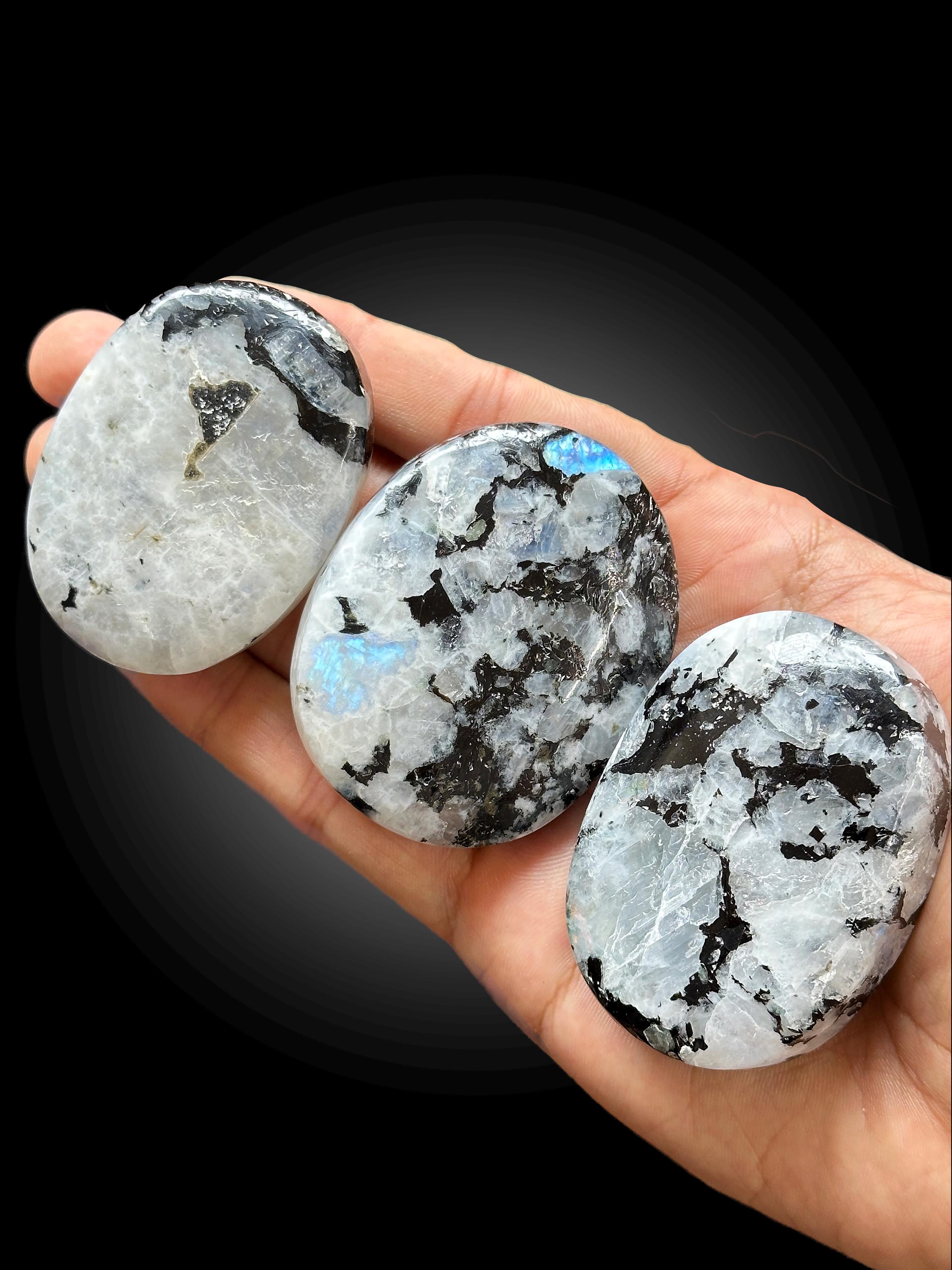 Rainbow Moonstone Palmstone #3