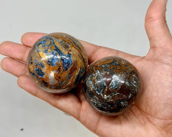 Esfera de pietersita - Remolino azul eléctrico y bronce
