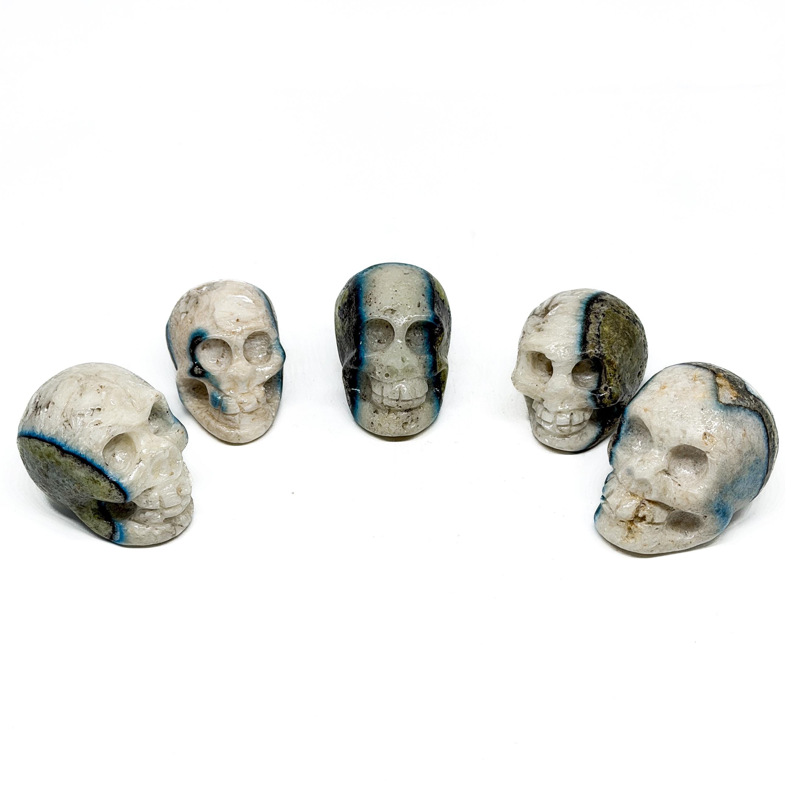 Glacierite Skull Carving