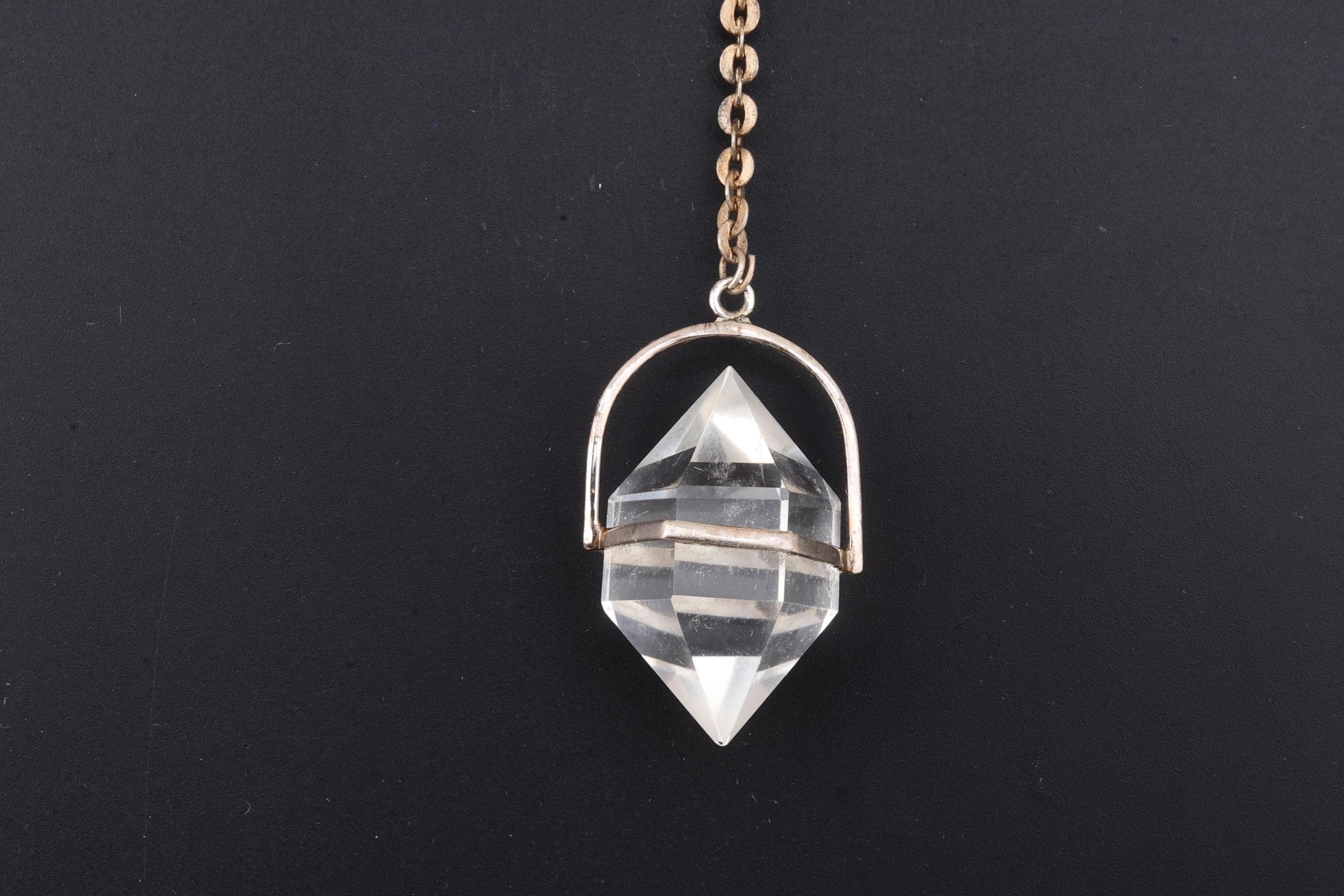 Clear Quartz Double Terminated Crystal Pendulum Pendant