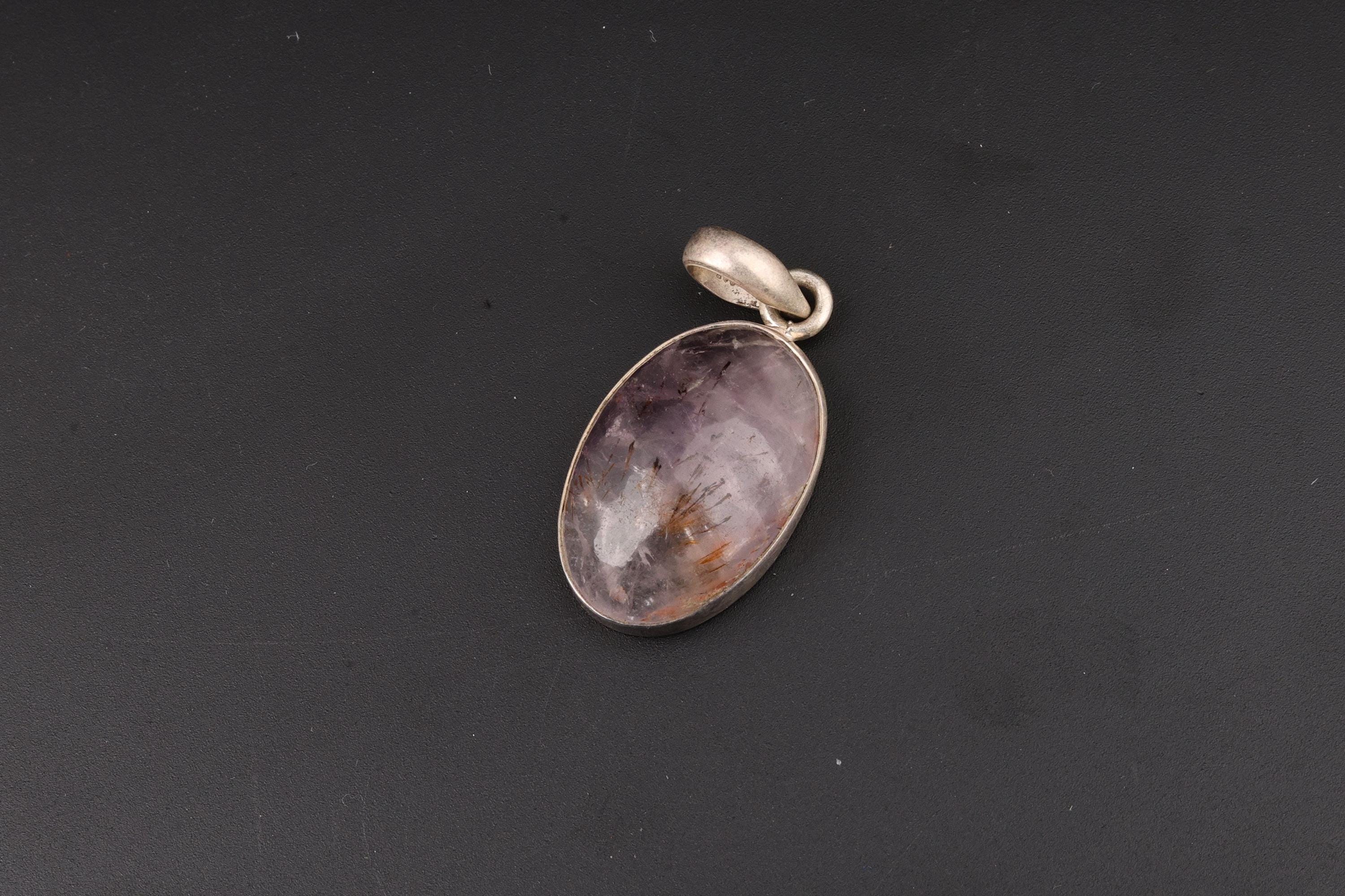 Super Seven Amethyst Oval Pendulum Pendant