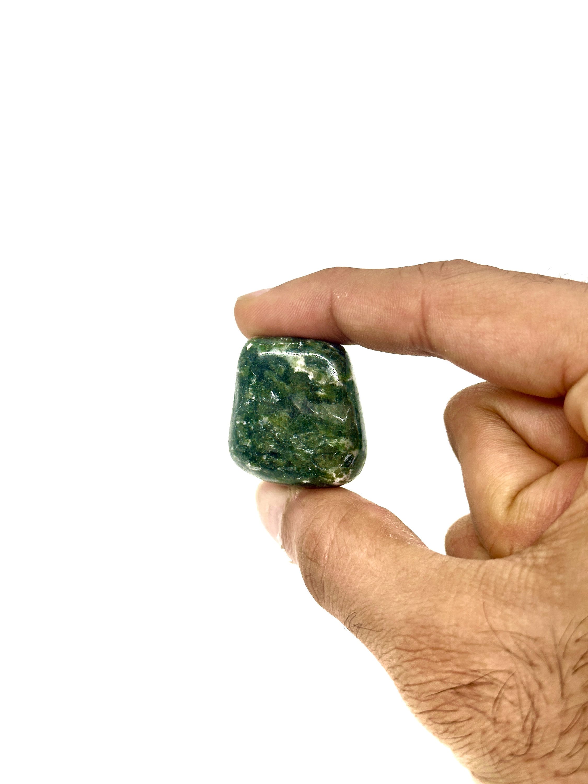 Green Uvarovite Garnet Tumbled Stone: Polished Healing Crystal
