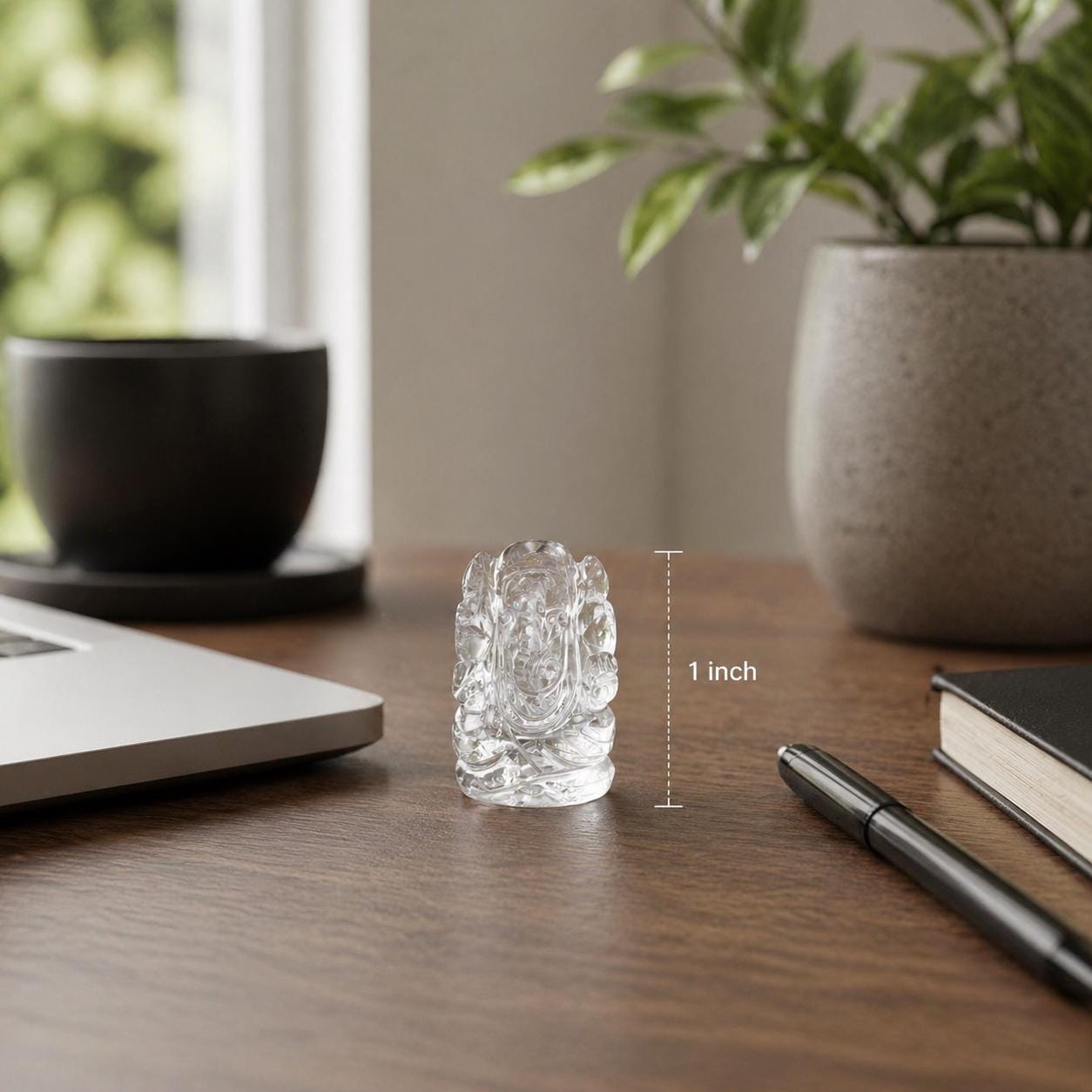 1-Inch Clear Quartz Ganesha Talisman: The Crystal Gateway