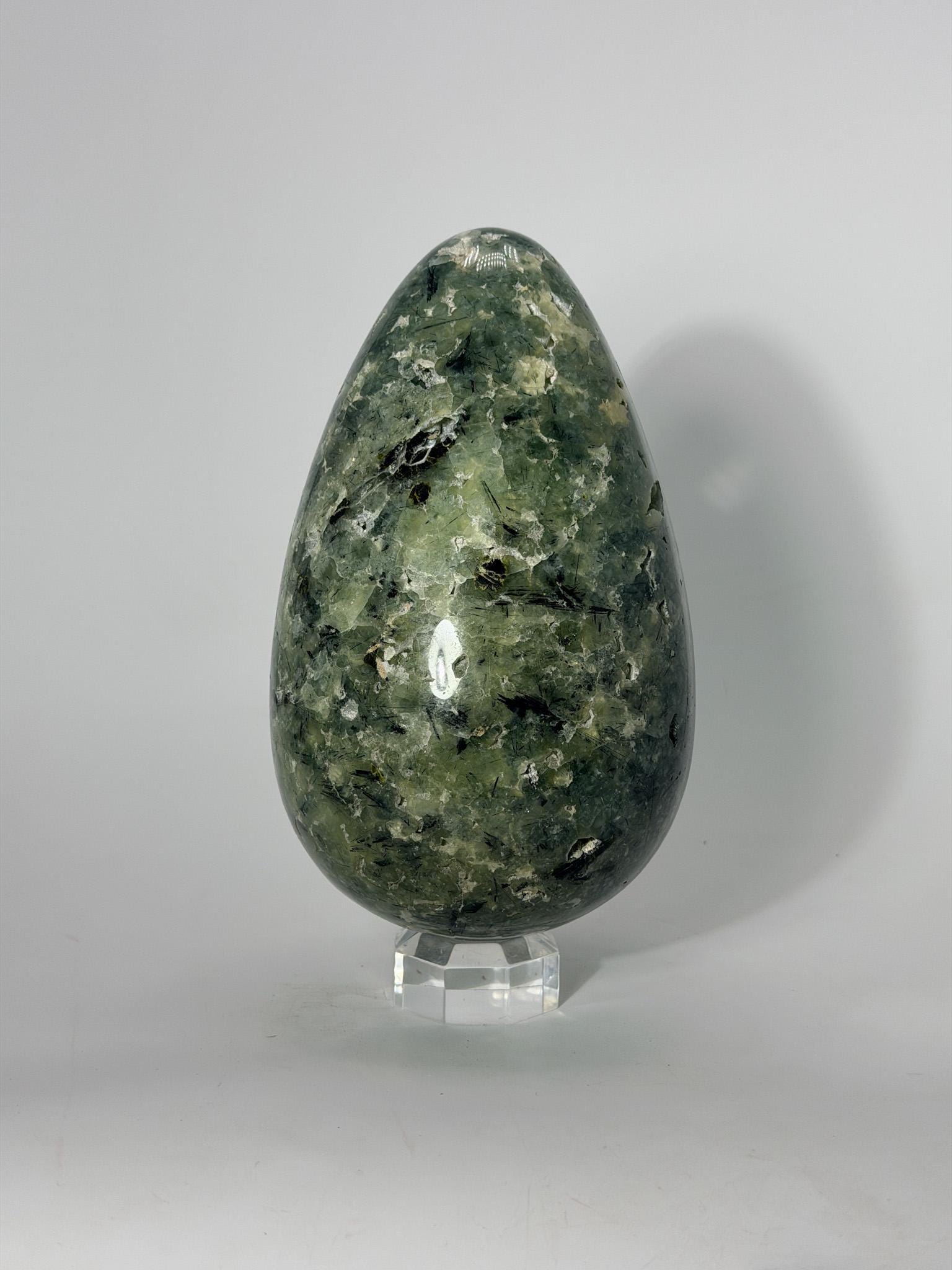 XL Prehnite Egg Sculpture