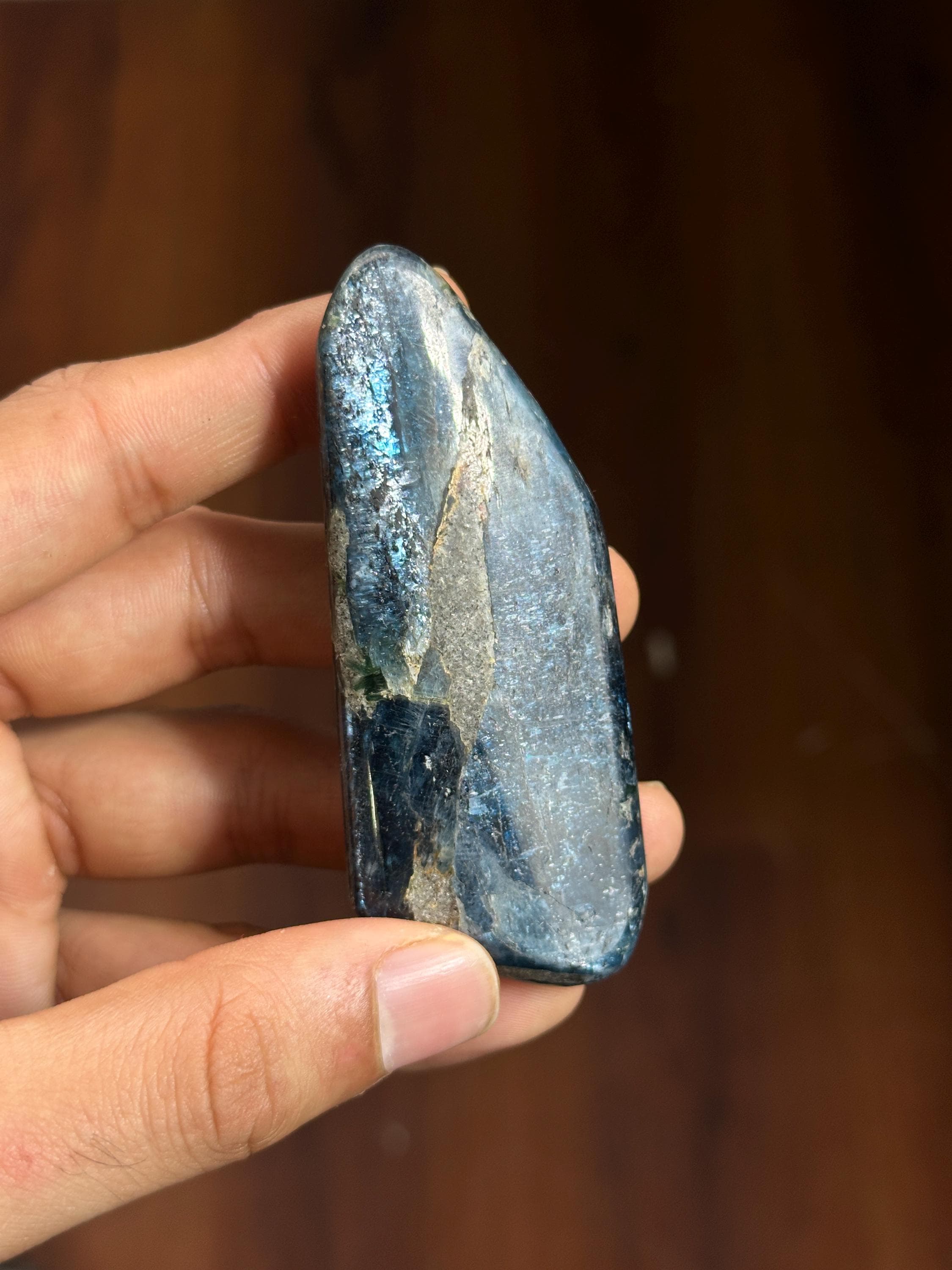 Rare Blue Green Kyanite Wand