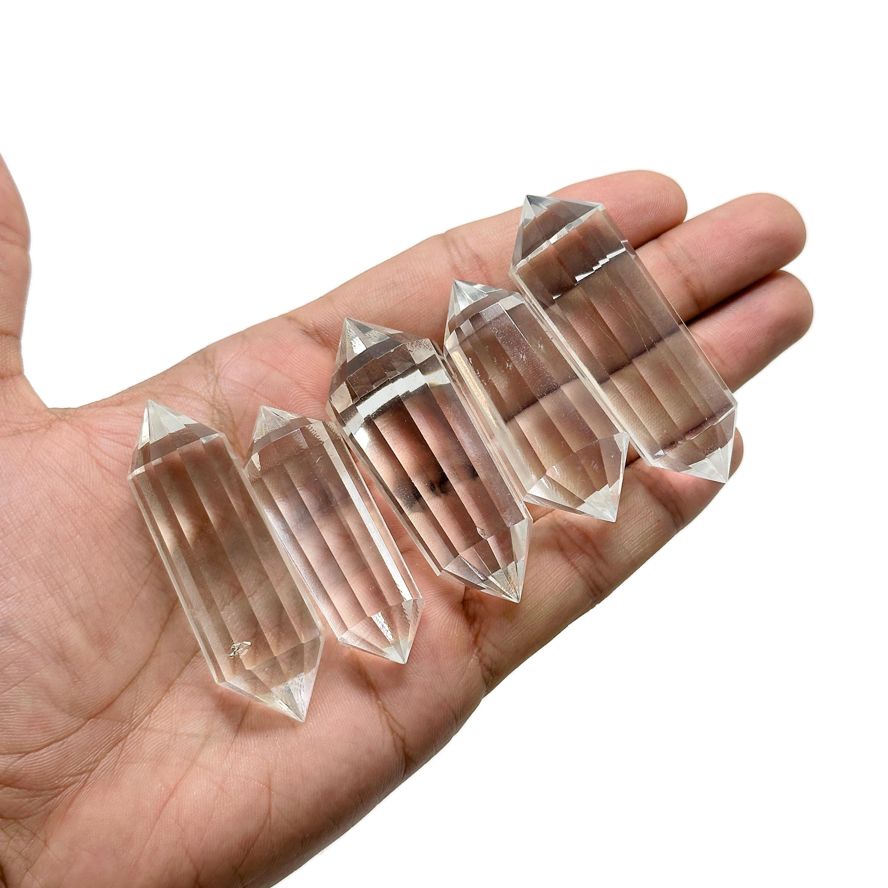 Clear Quartz Crystal Vogel Point Wand, Meditation Tool (2-2.5 inch)