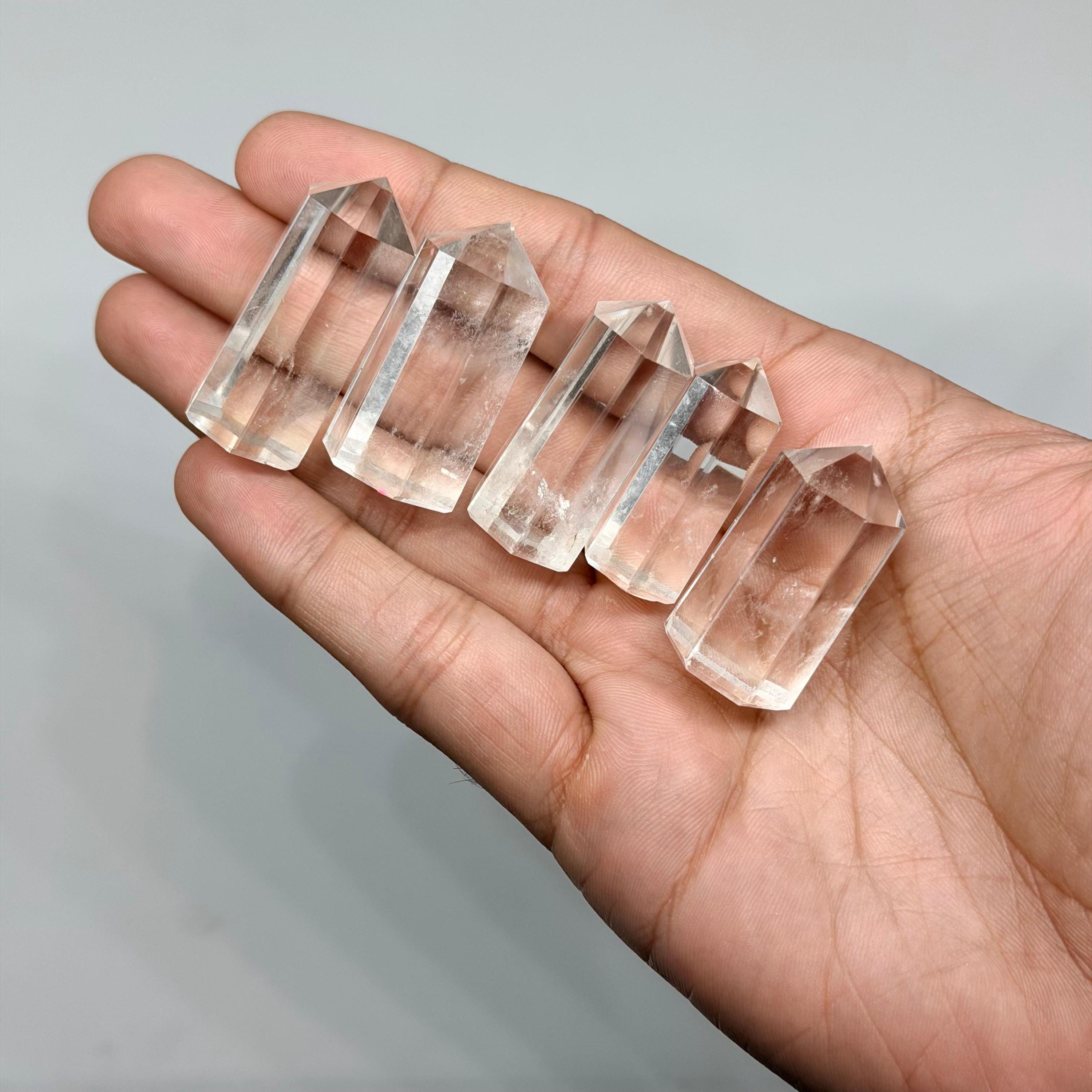 Himalayan Quartz Tower • Faceted Clear Quartz Point • High Polish Crystal