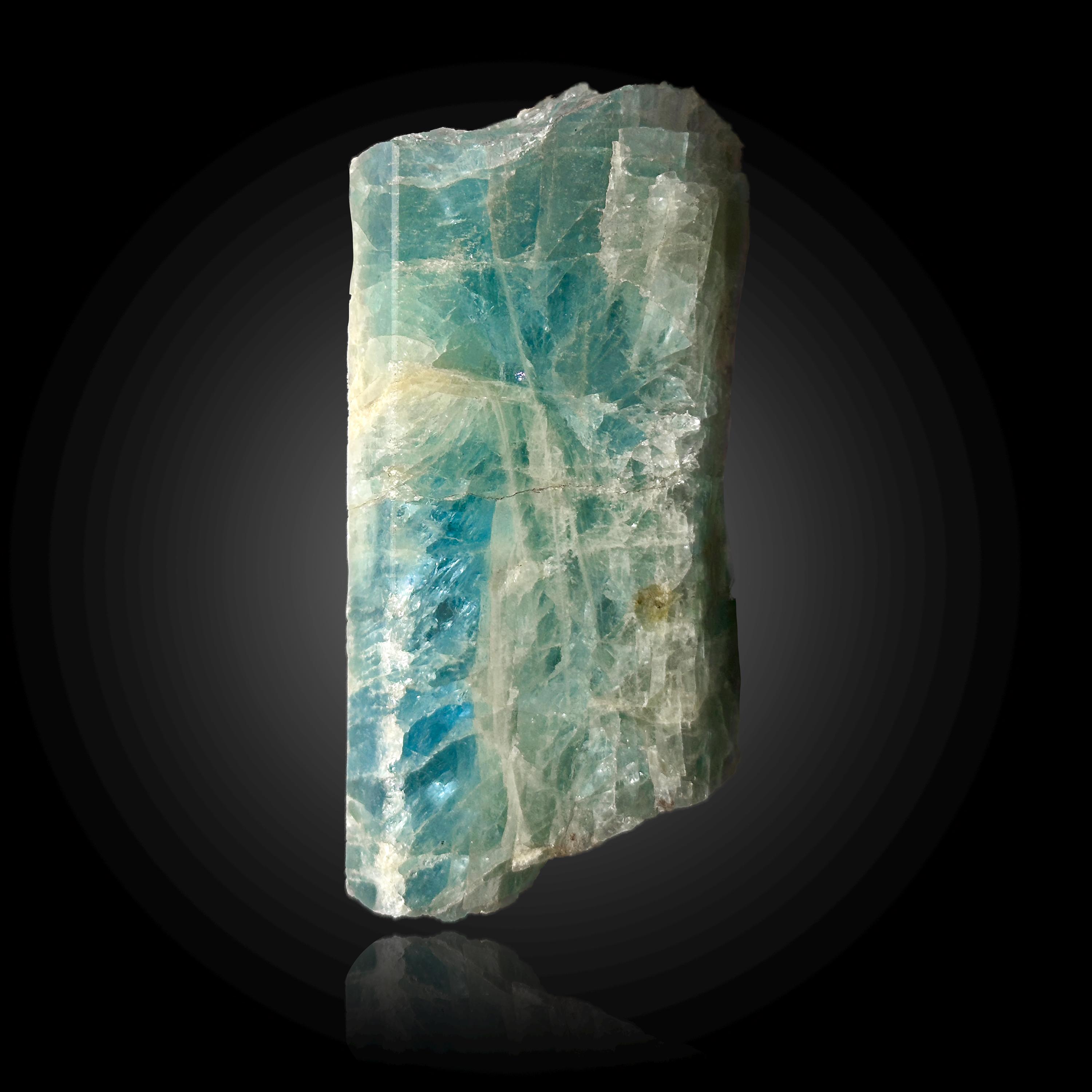 Raw Aquamarine Crystal, 208g Icy Blue Beryl Mineral Specimen