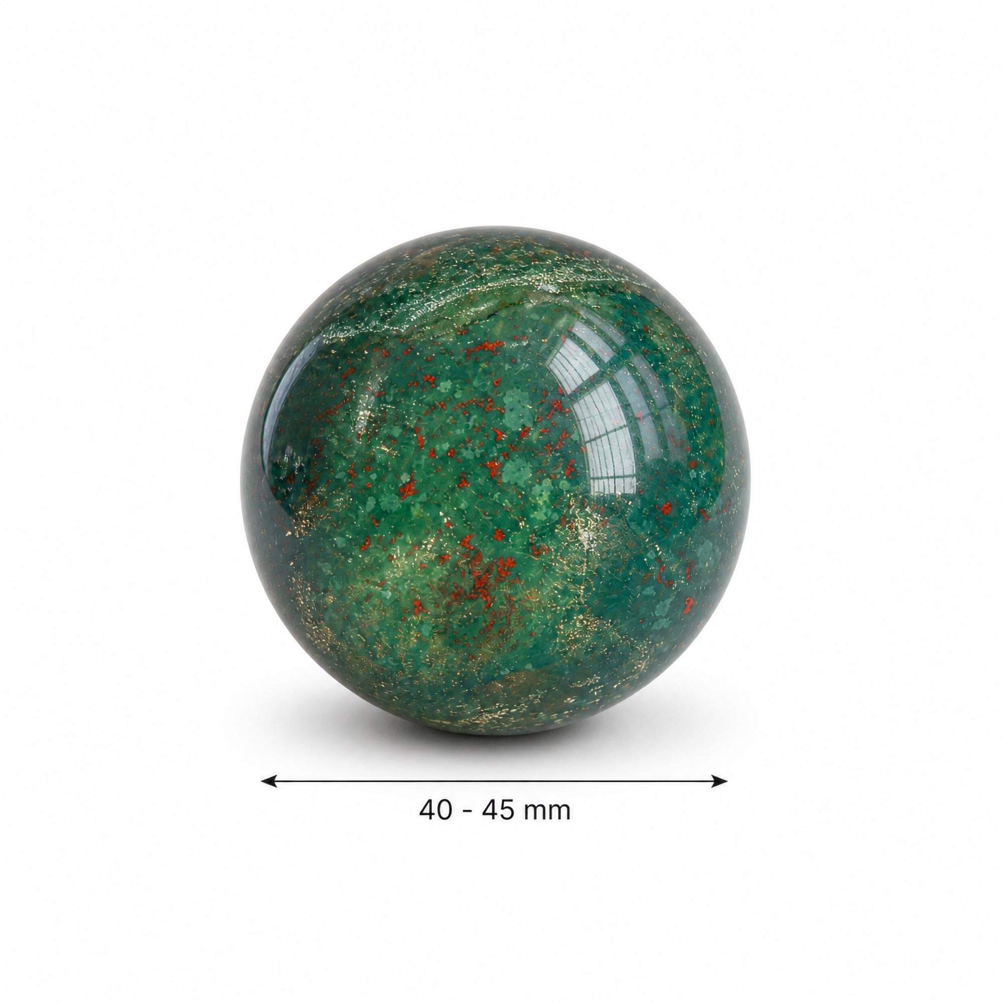 Bloodstone Fancy Jasper (Heliotrope) Sphere #2