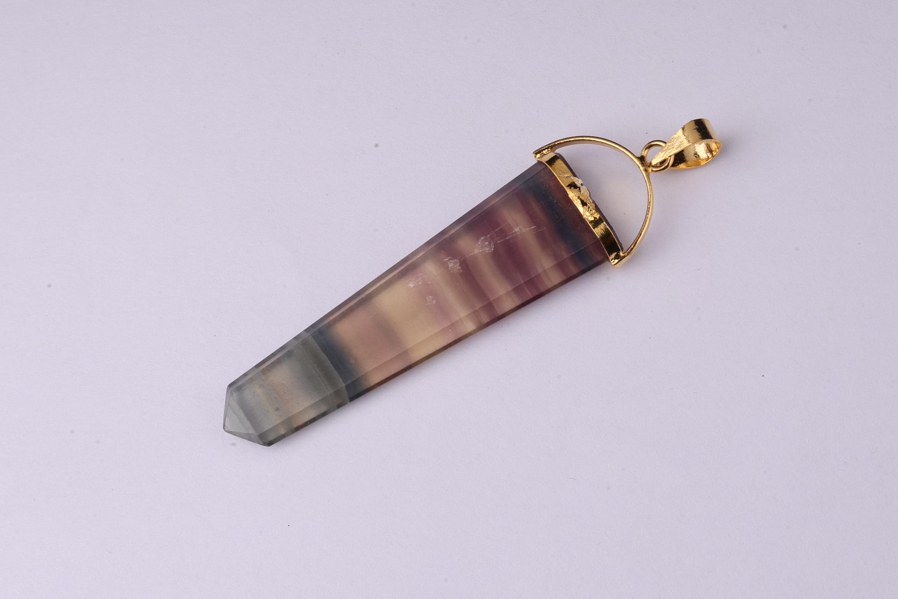 Fluorite Pencil Pendulum Pendant