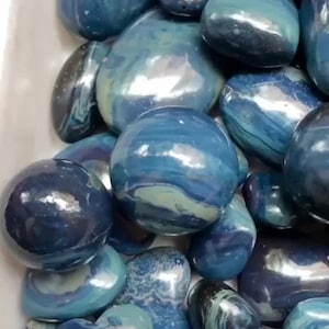 AAA Blå Sieber Agat Mix: Lelandsten, Obsidian - 1 kg förpackning