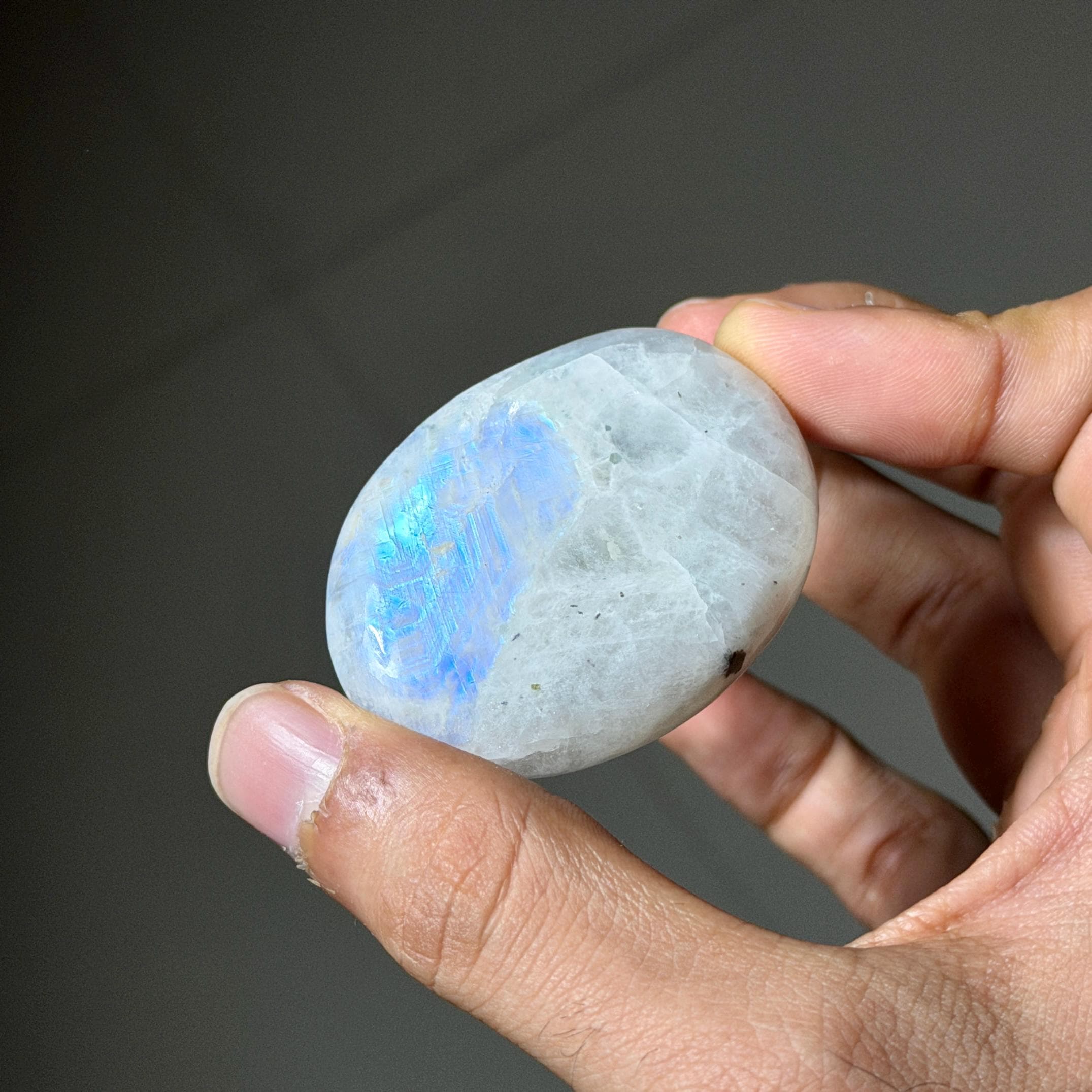 AAA Rainbow Moonstone Palmstone