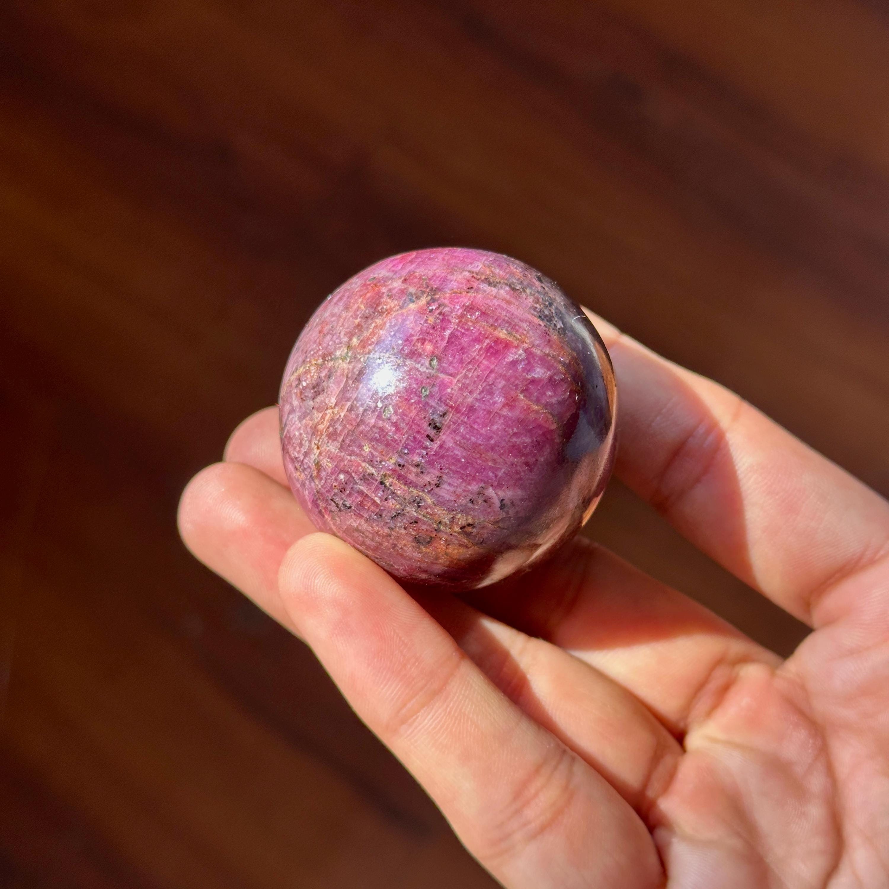 Polished Star Ruby Corundum Sphere