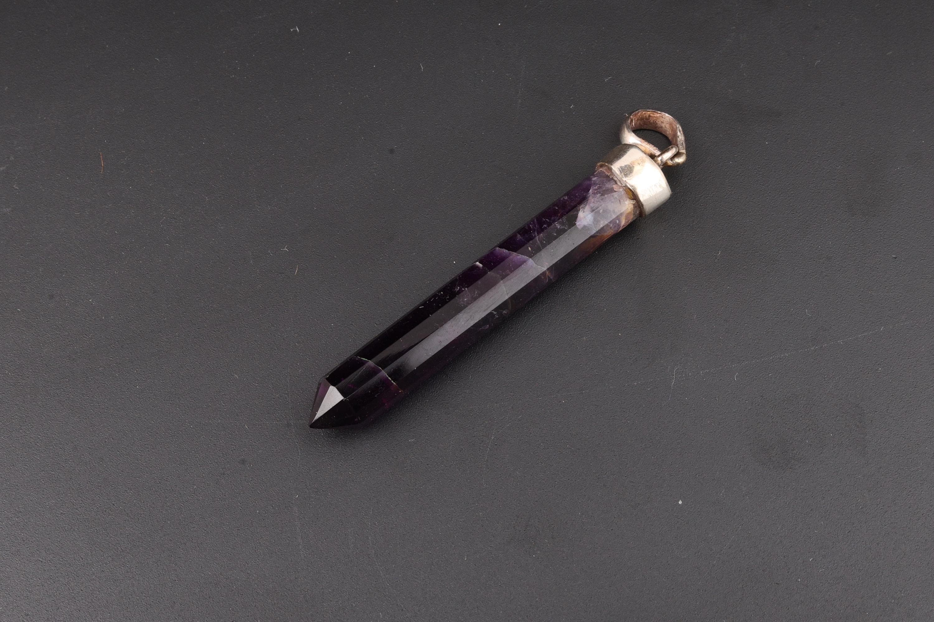 Amethyst Crystal Point Pendulum Pendant
