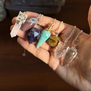 Wire-Wrapped Crystal Pendulum: Chakra Healing, Dowsing, Divination