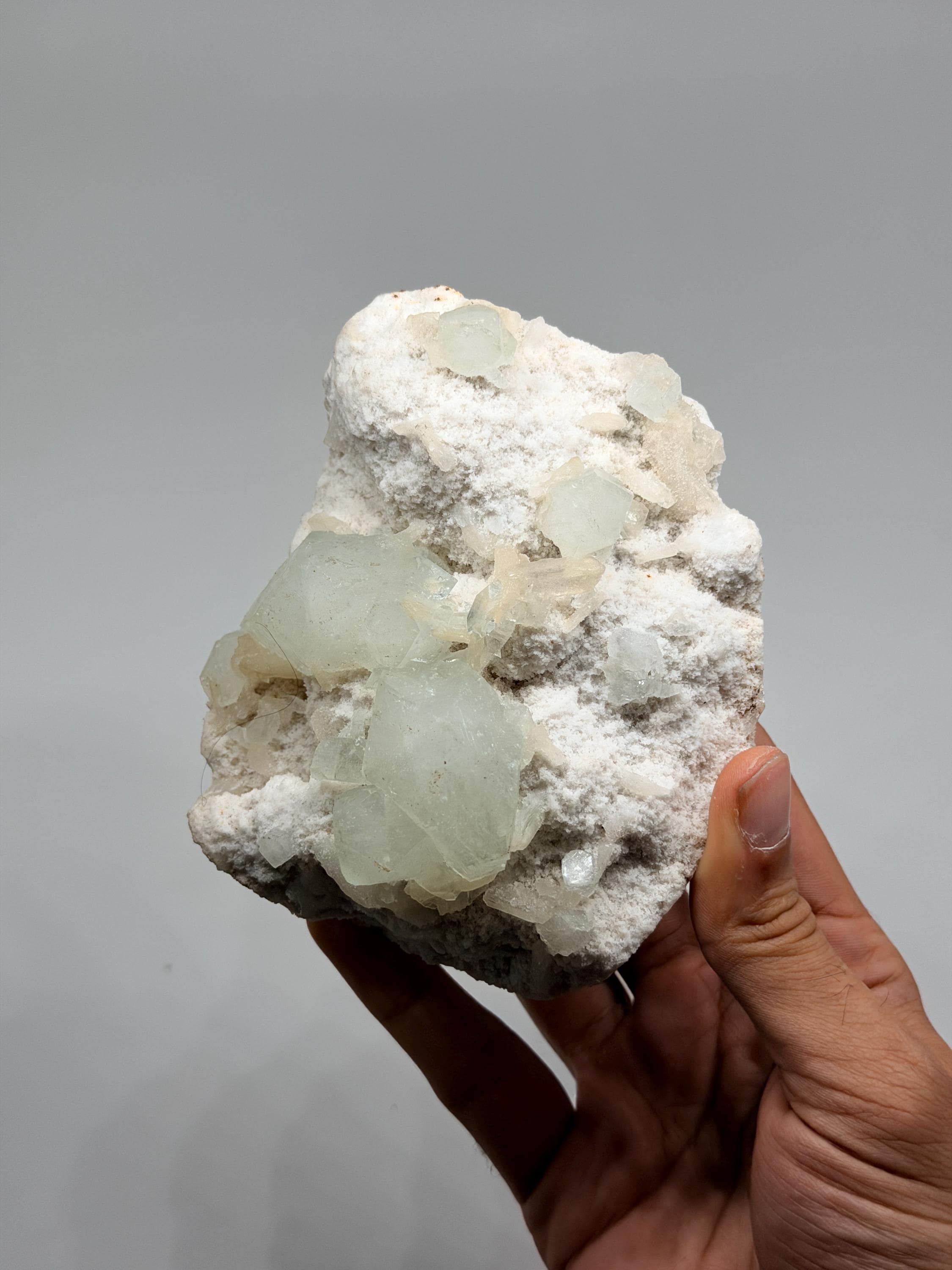 Green Apophyllite with Stilbite Specimen No. 6