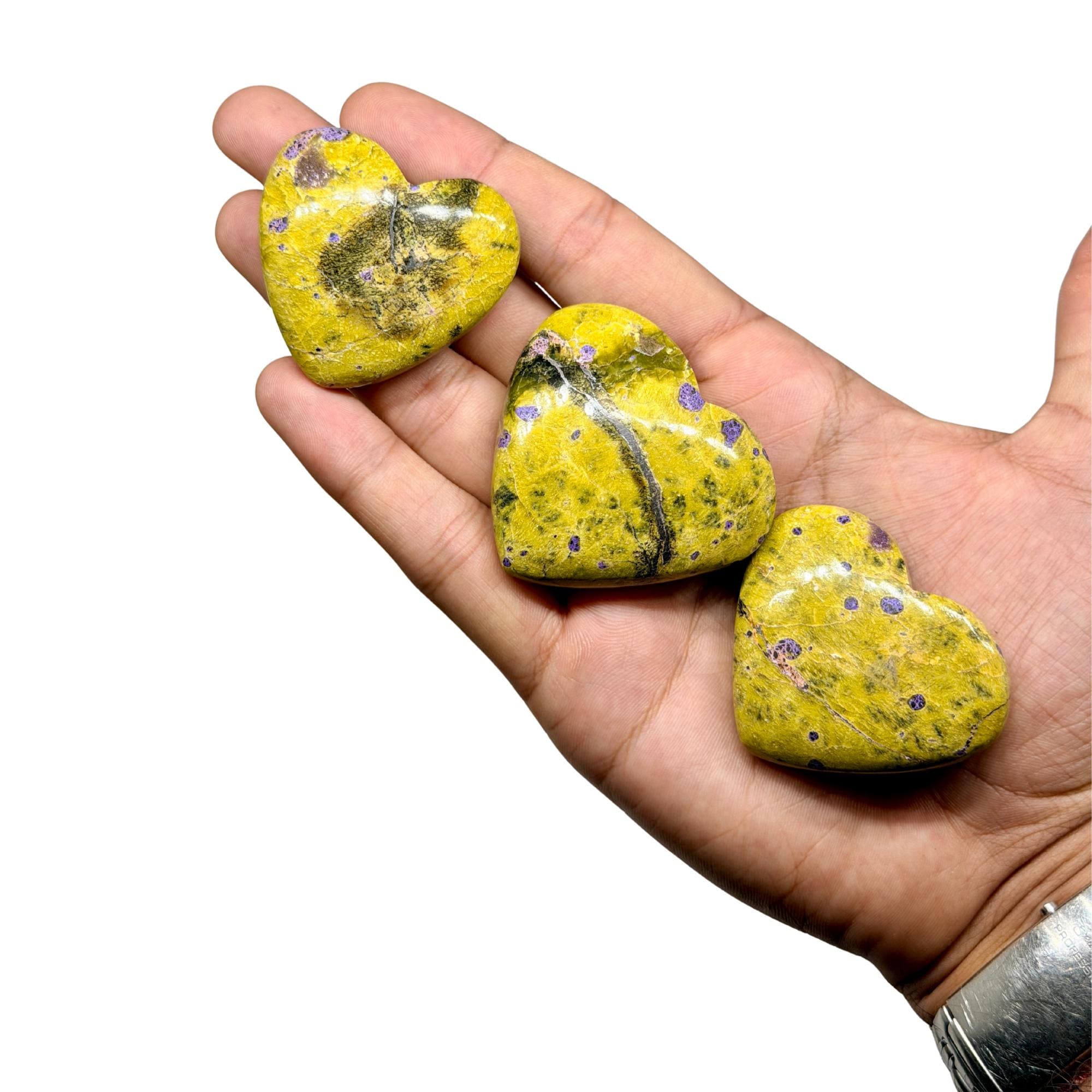 Yellow Atlantisite Hearts