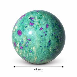 47mm 690g | Ruby in Fuchsite Sphere - Bright Green with Fine Ruby Speckling | Large Polished Crystal Sphere | India