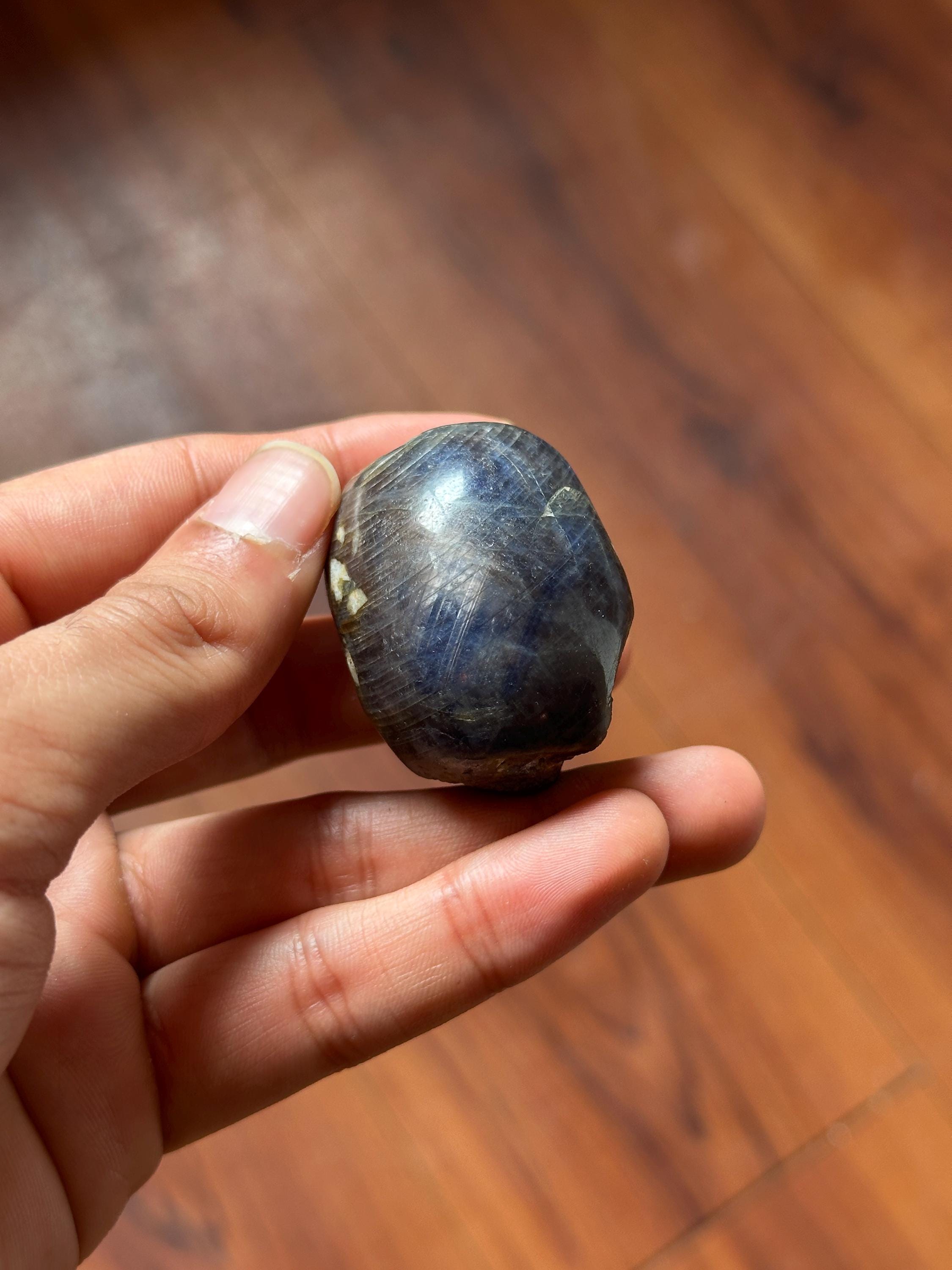 Raw Star Sapphire Slab (104g): South India Corundum Crystal