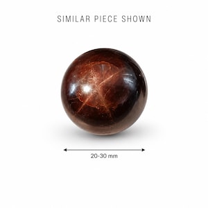 20–30mm | Star Garnet Sphere - Deep Red with Star Flash