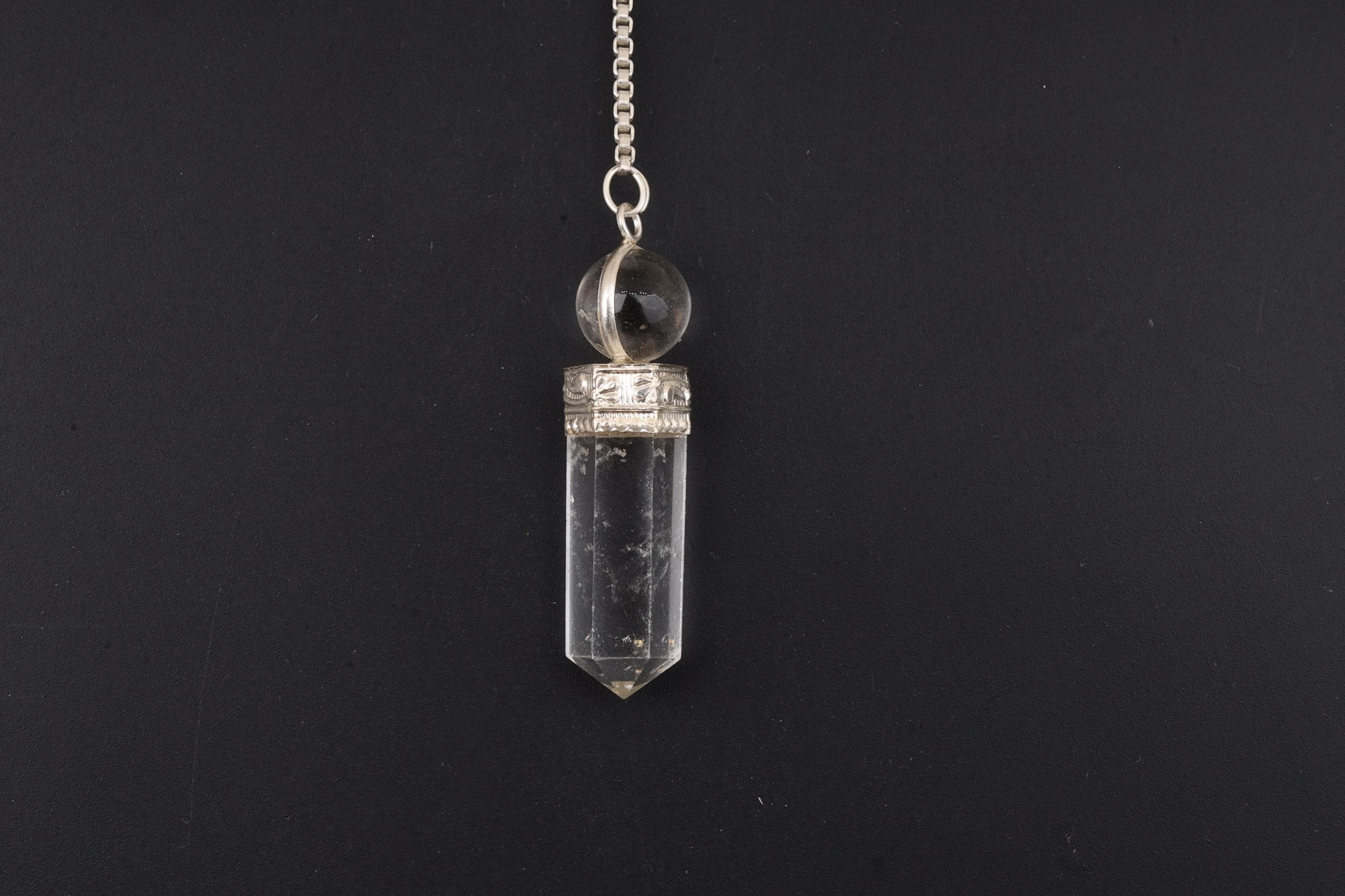 Clear Quartz Point & Sphere Pendulum
