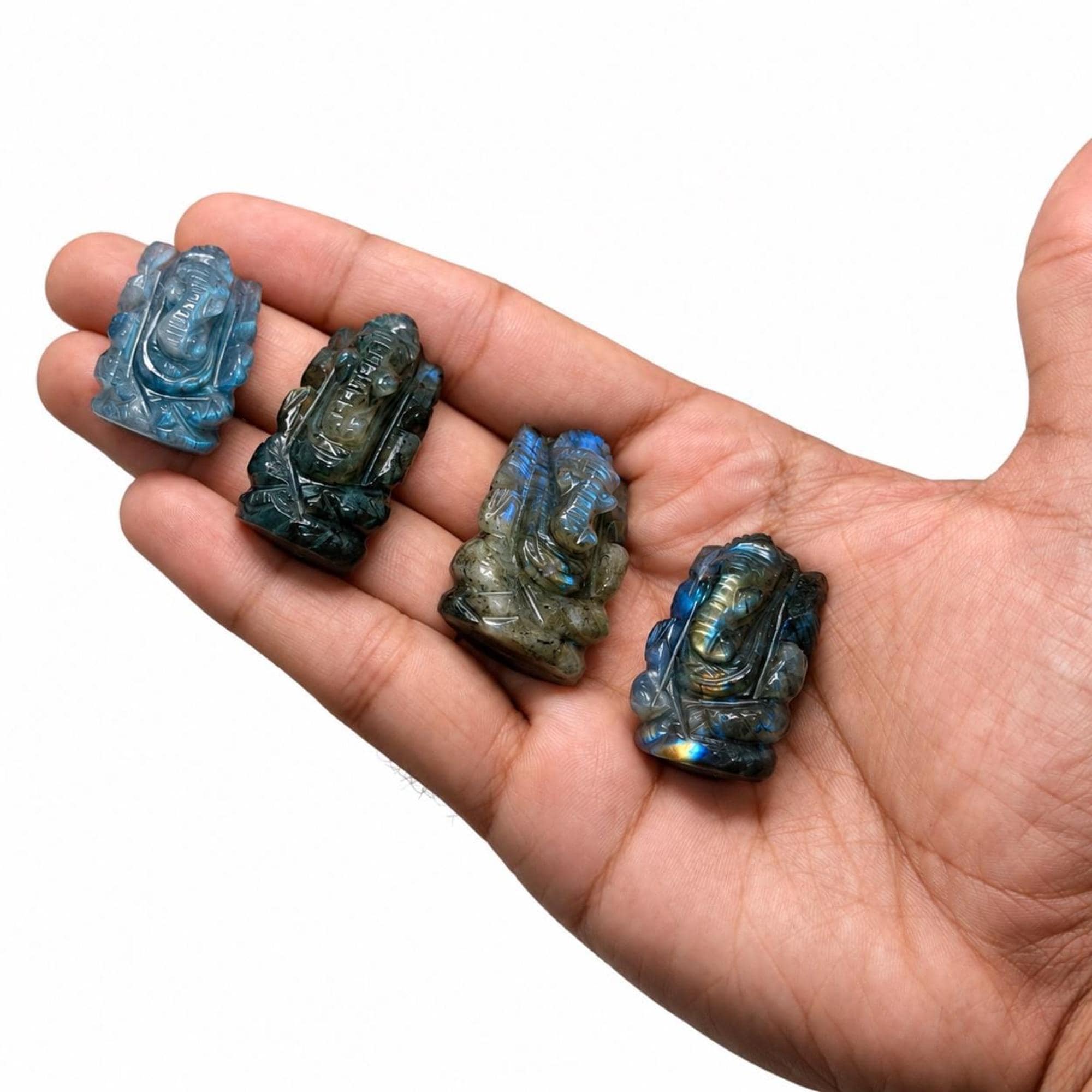 Labradorite Ganesha Carving